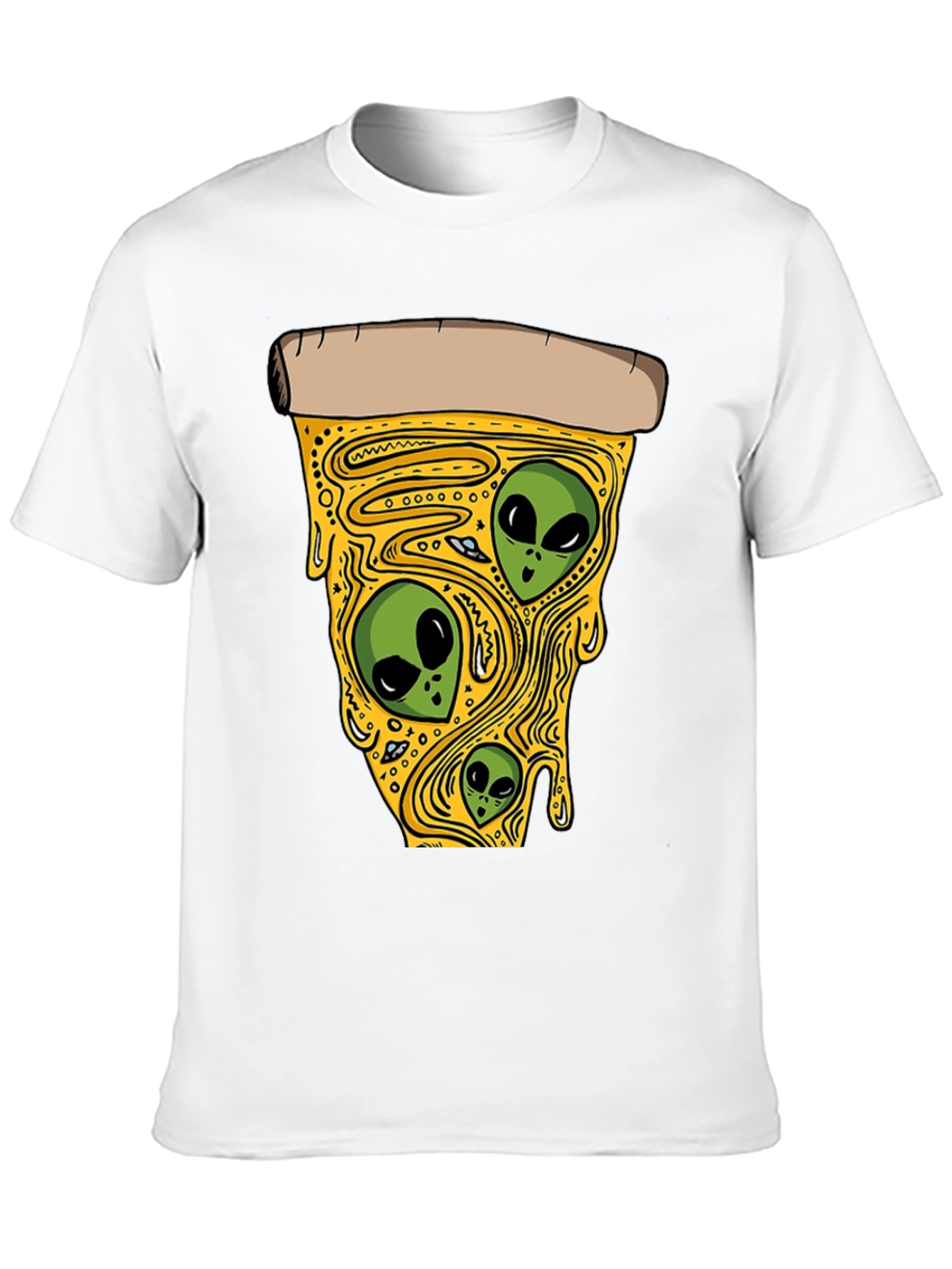 Alien Pizza Graphic Tee - Black