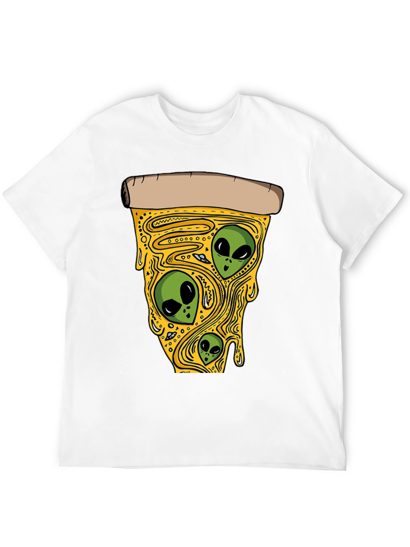 Alien Pizza Graphic Tee - Black