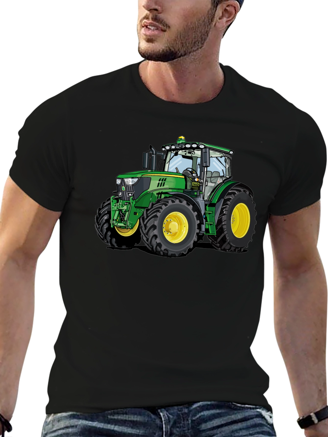 Green Tractor Graphic T-Shirt - Farm Life