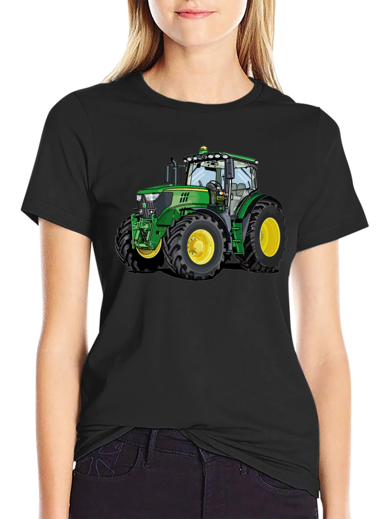 Green Tractor Graphic T-Shirt - Farm Life