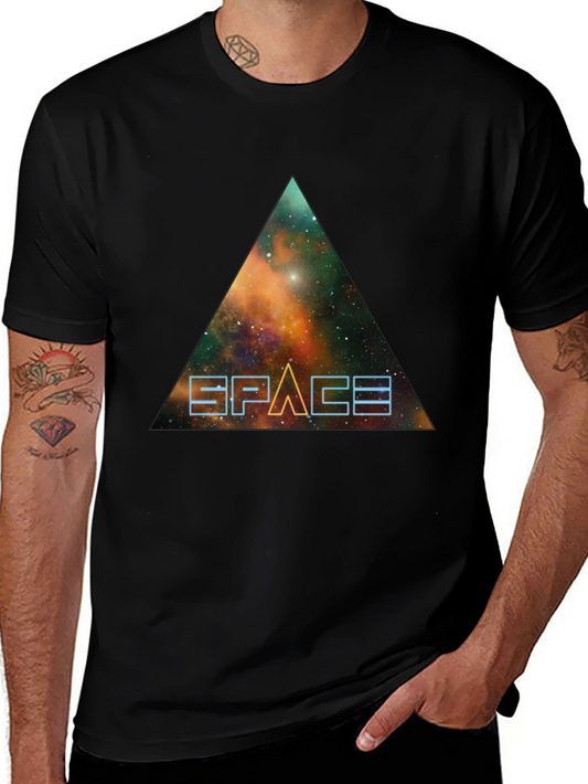 Space Galaxy Triangle Graphic Tee