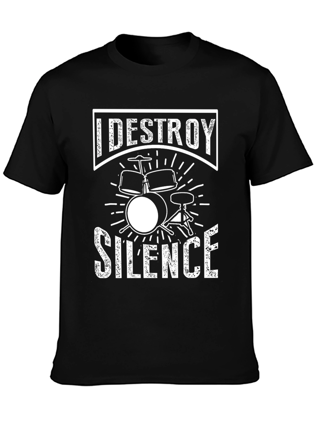 I Destroy Silence Drummer T-Shirt - Music Lover Tee