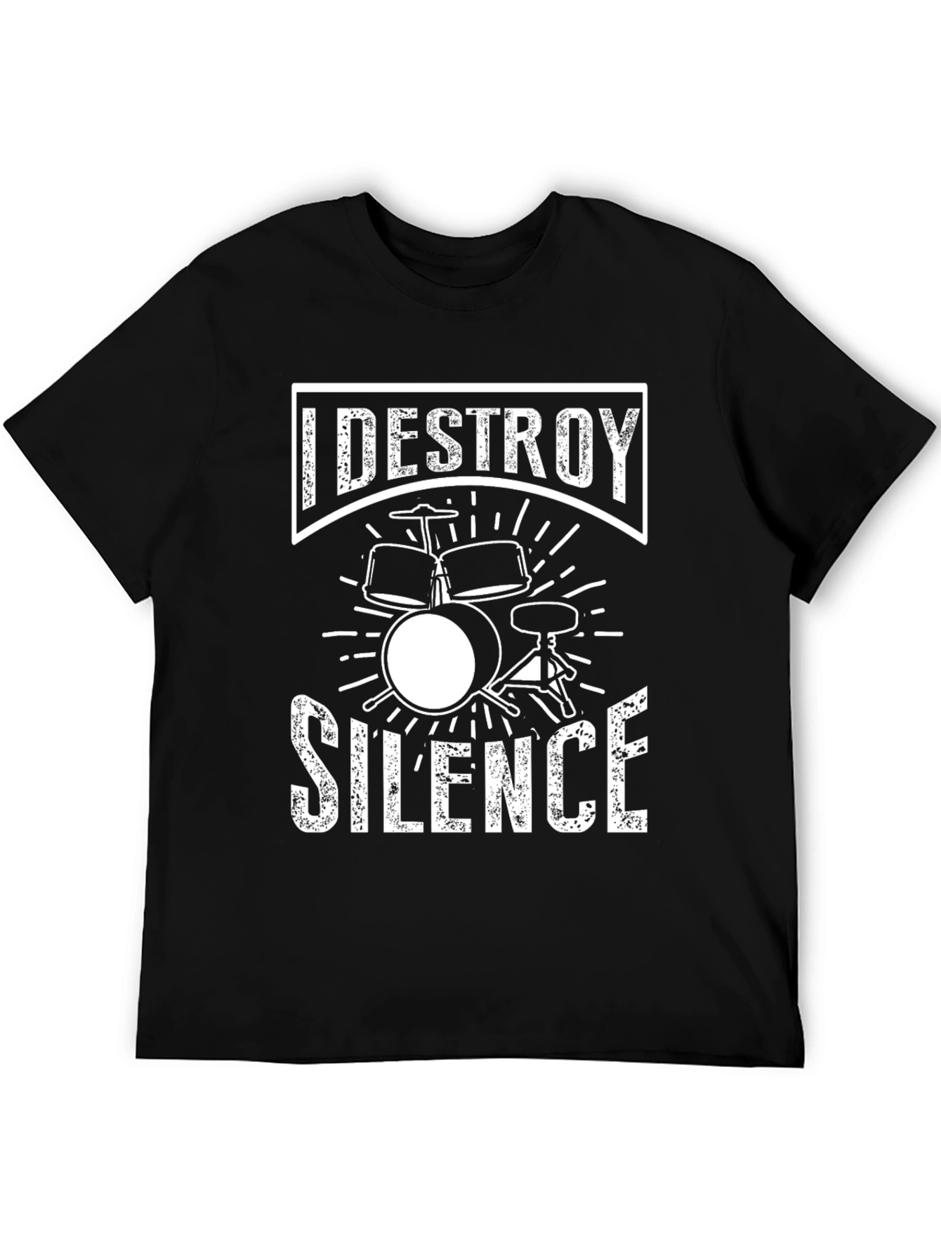 I Destroy Silence Drummer T-Shirt - Music Lover Tee