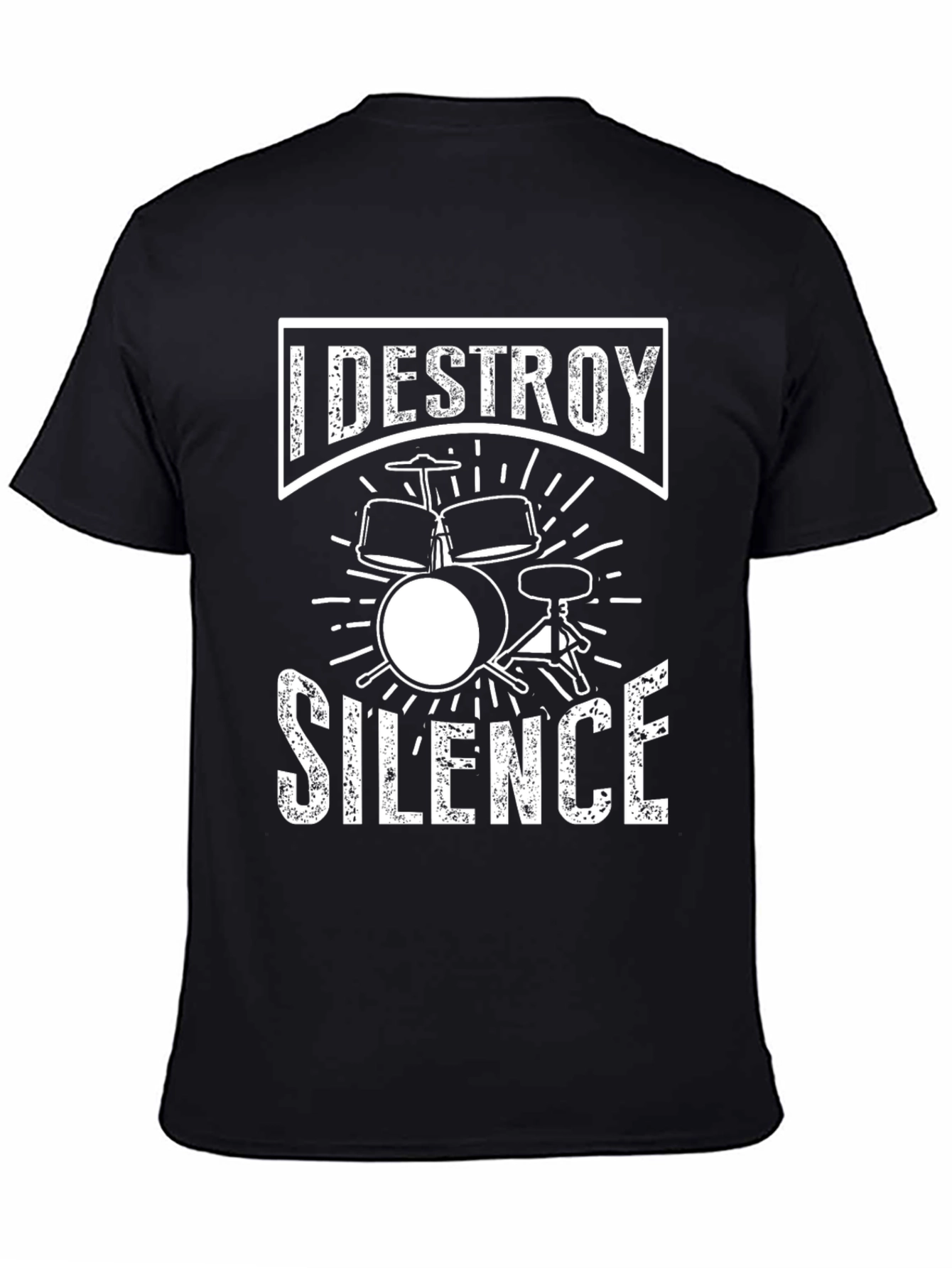 I Destroy Silence Drummer T-Shirt - Music Lover Tee