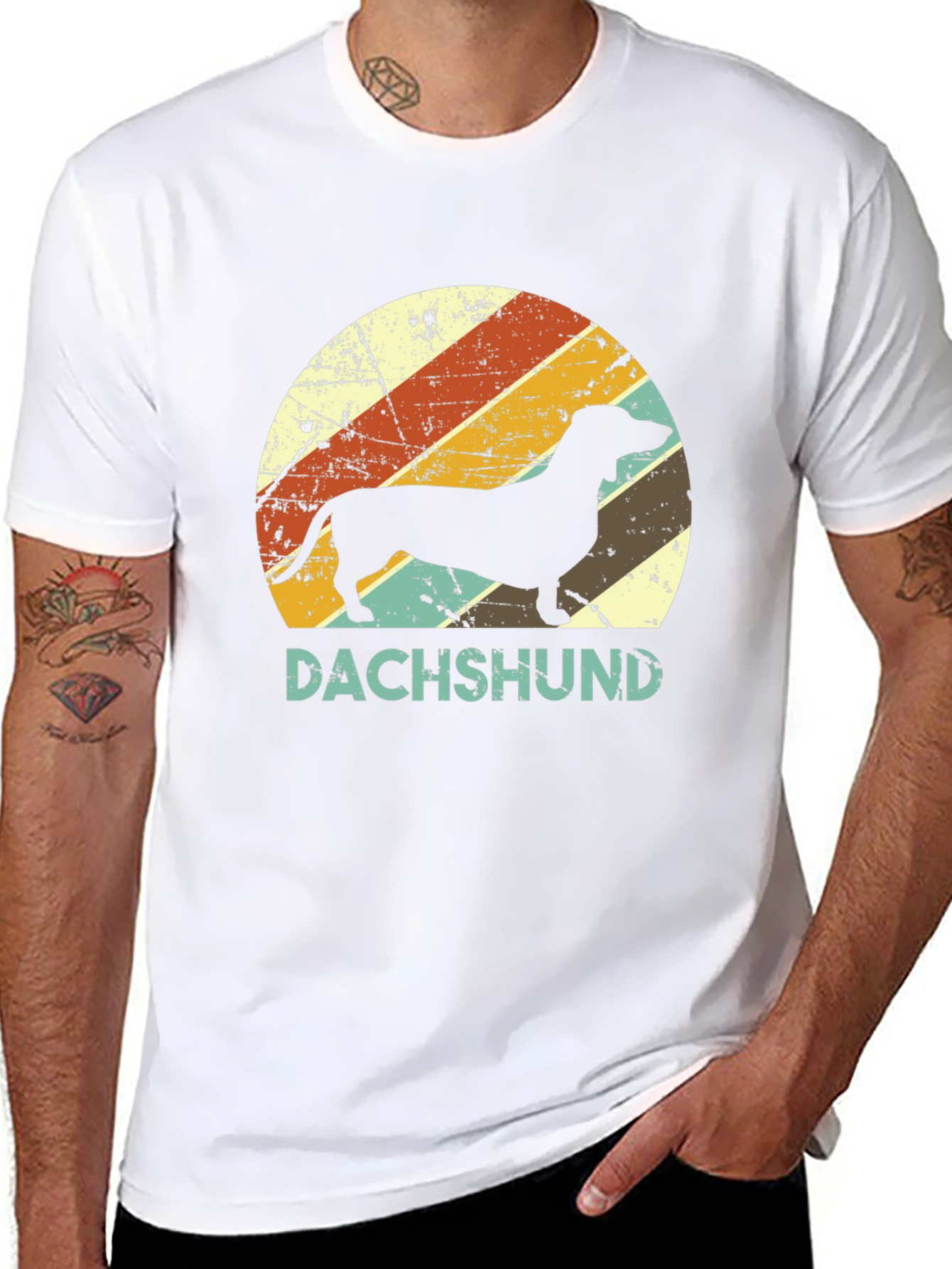 Retro Dachshund Graphic Tee - Dog Lover T-Shirt