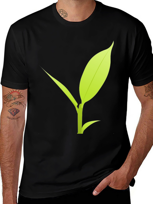 Leaf Graphic Black T-Shirt