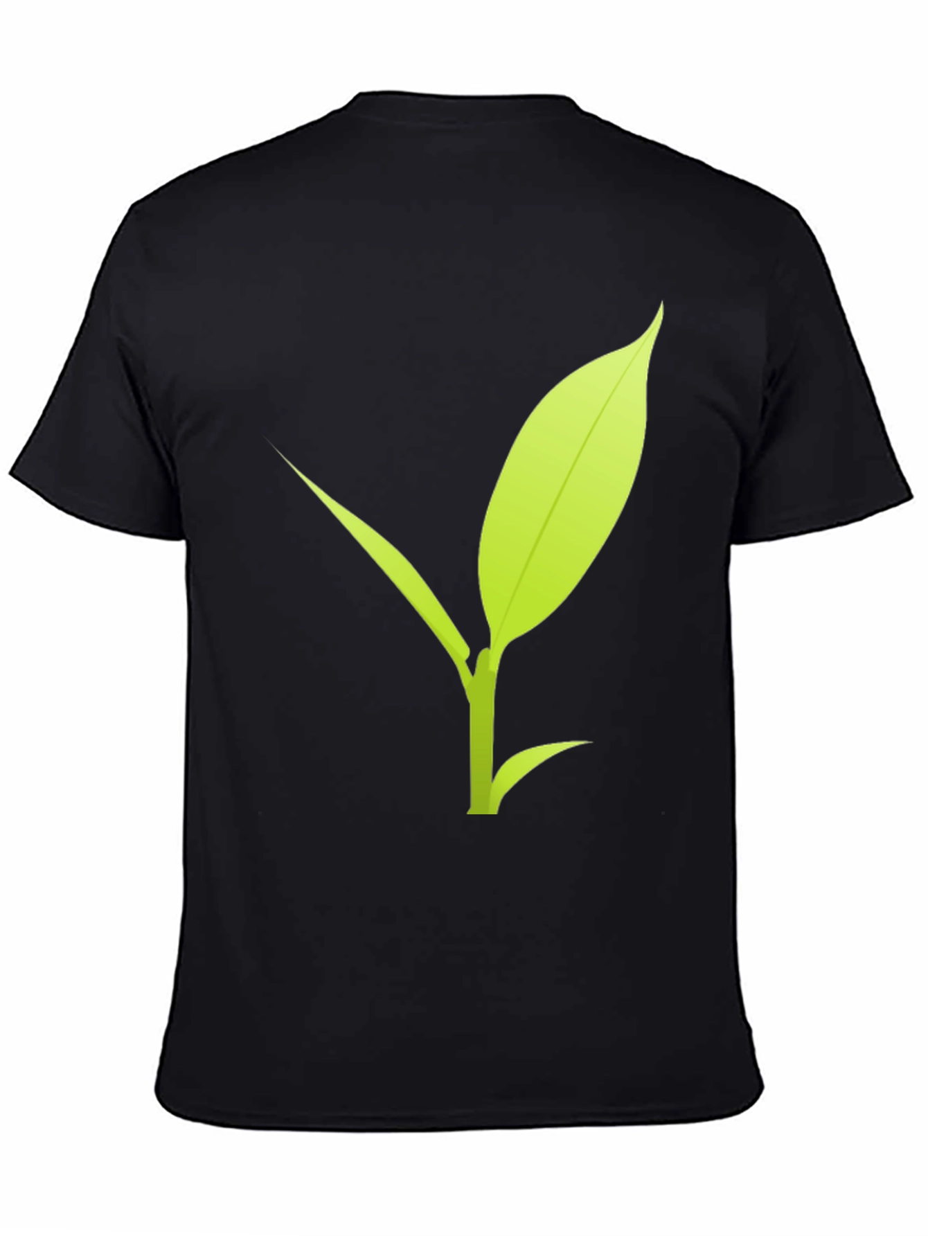 Leaf Graphic Black T-Shirt
