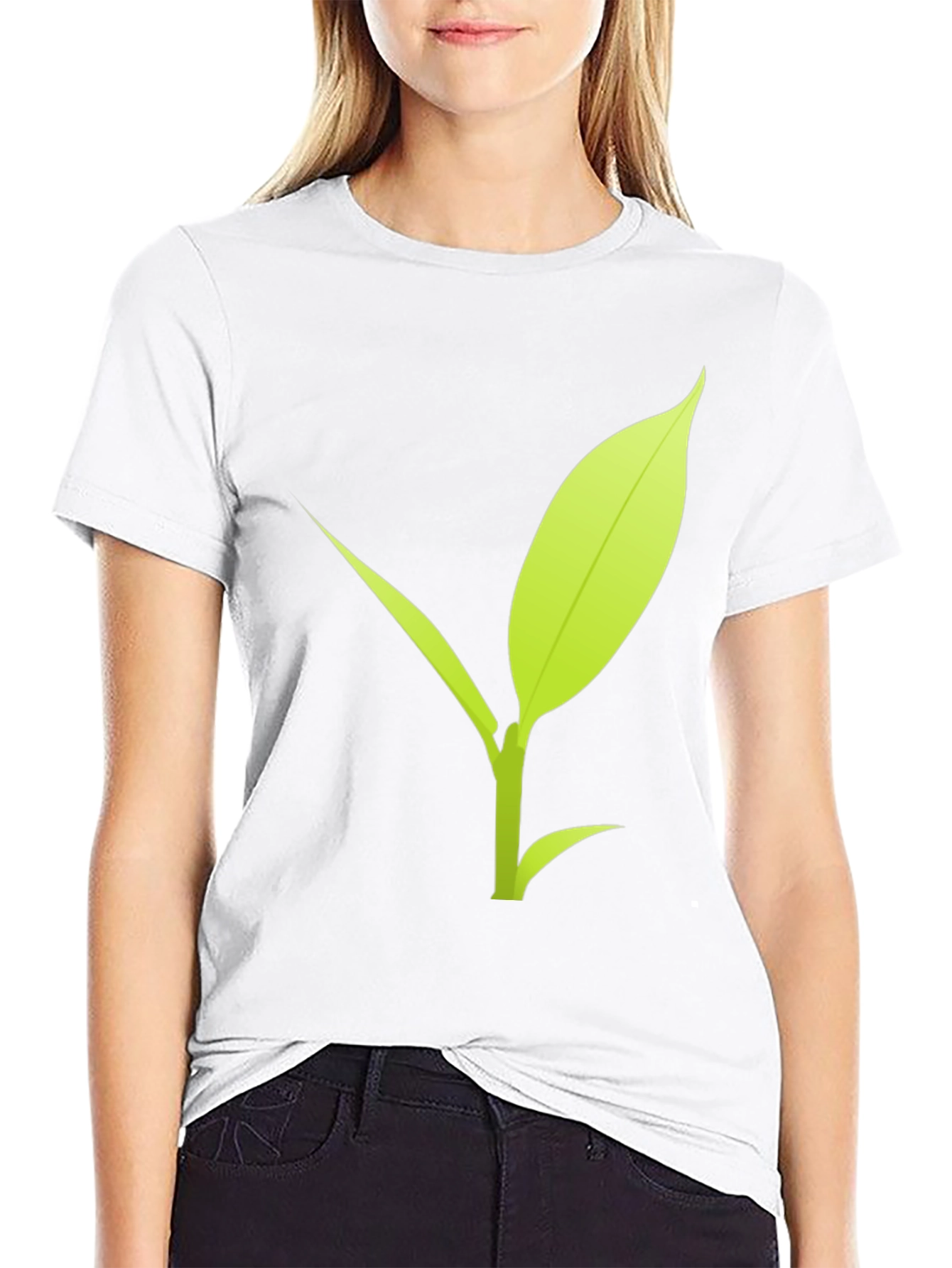 Leaf Graphic Black T-Shirt