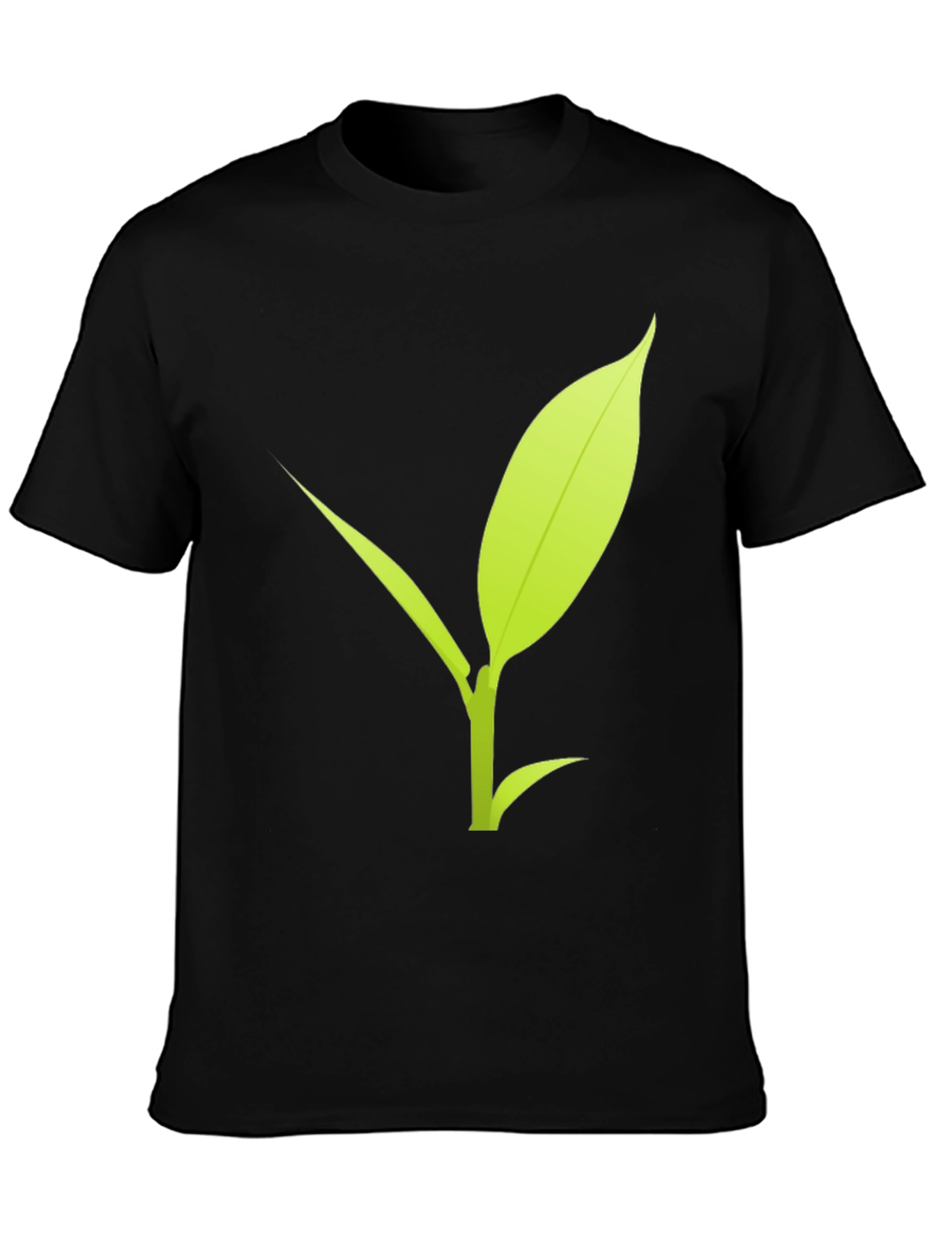 Leaf Graphic Black T-Shirt