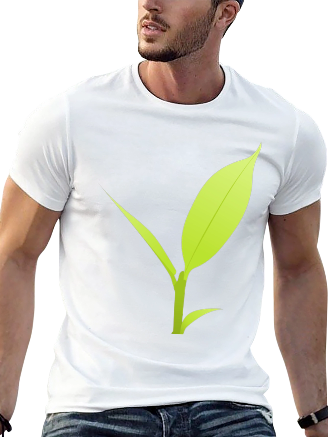 Leaf Graphic Black T-Shirt