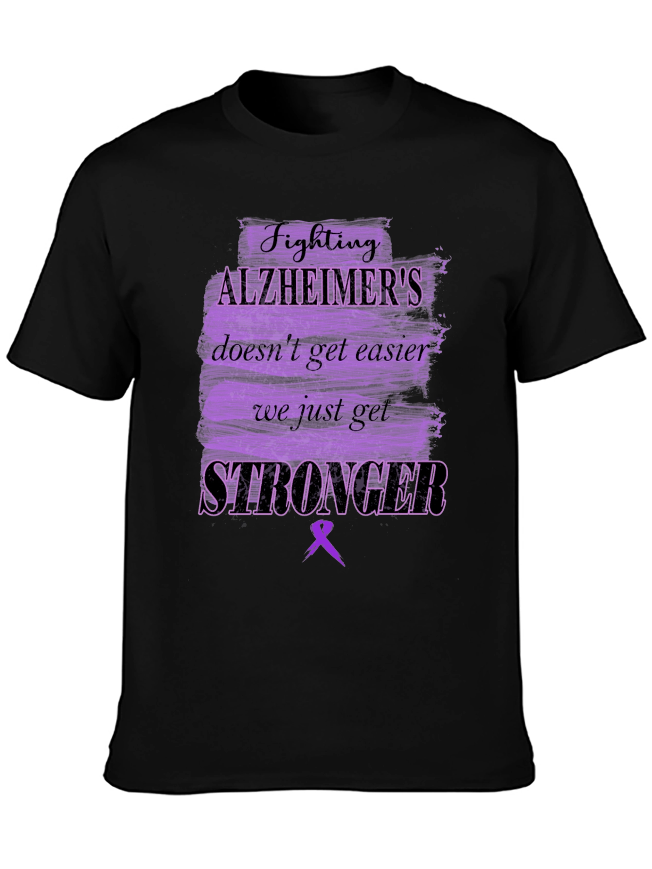 Alzheimers Awareness T-Shirt - Fighting Stronger