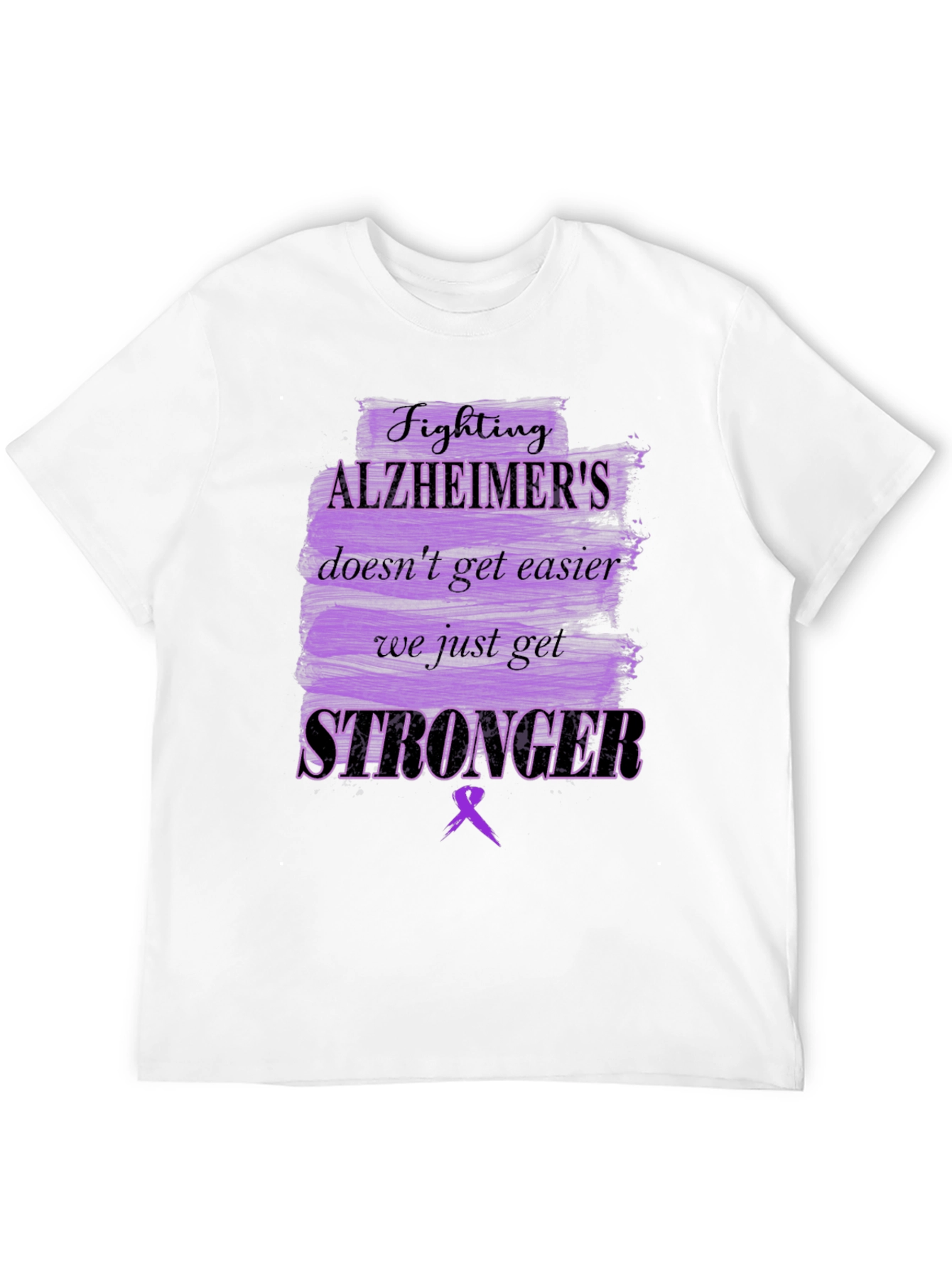 Alzheimers Awareness T-Shirt - Fighting Stronger