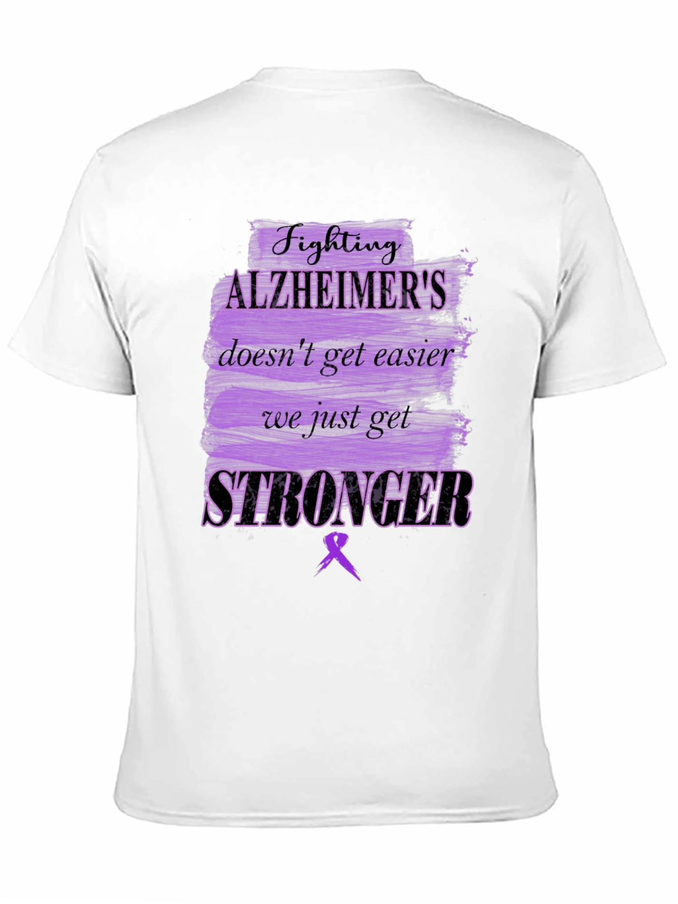 Alzheimers Awareness T-Shirt - Fighting Stronger
