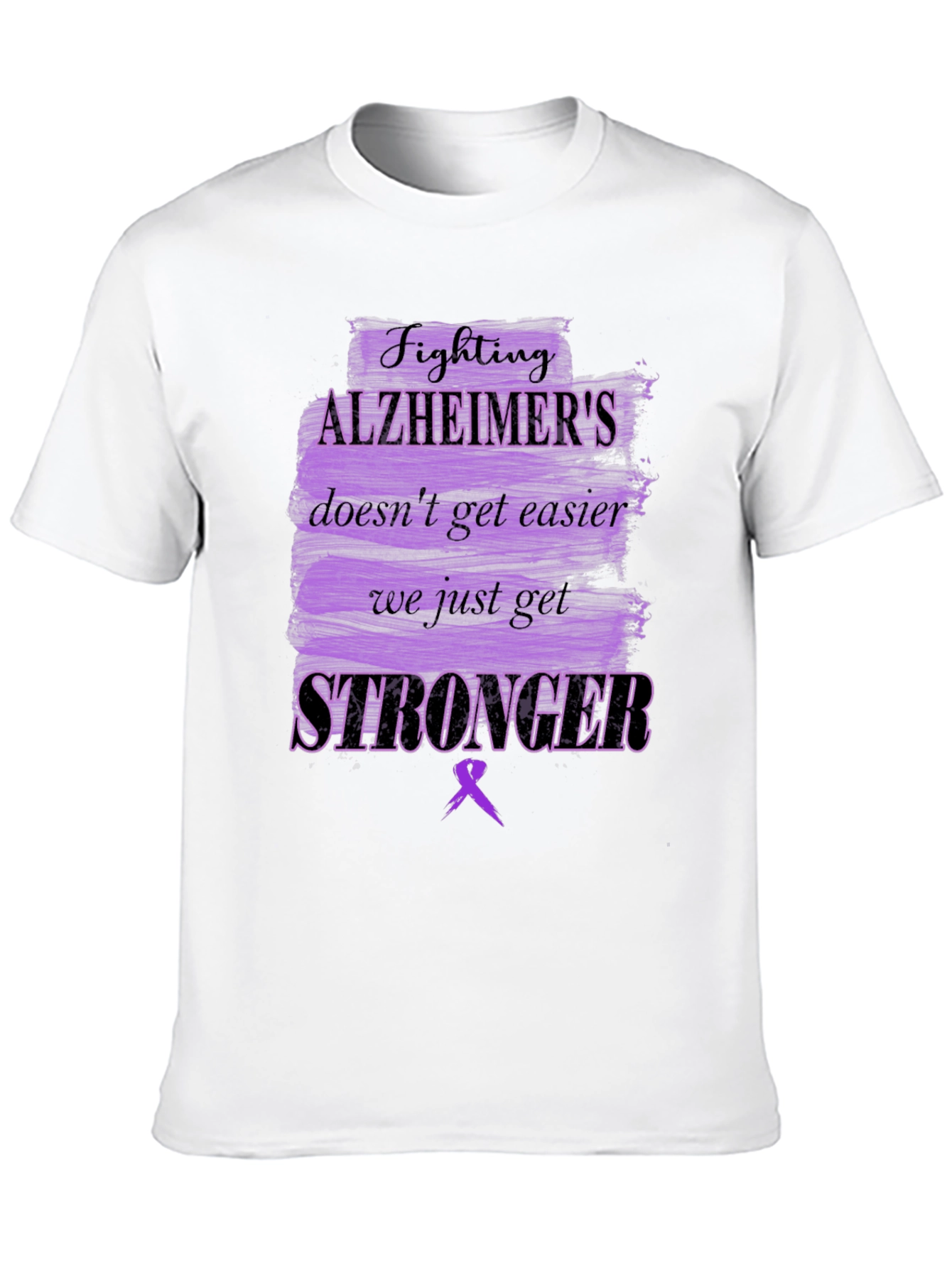 Alzheimers Awareness T-Shirt - Fighting Stronger