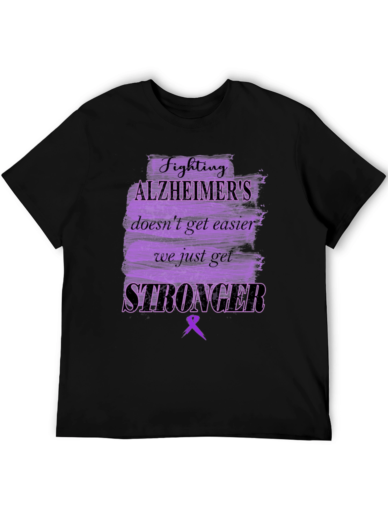 Alzheimers Awareness T-Shirt - Fighting Stronger