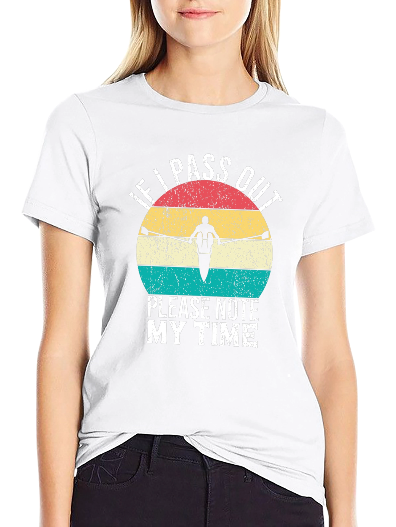 Rowing T-Shirt - Funny Note My Time Design