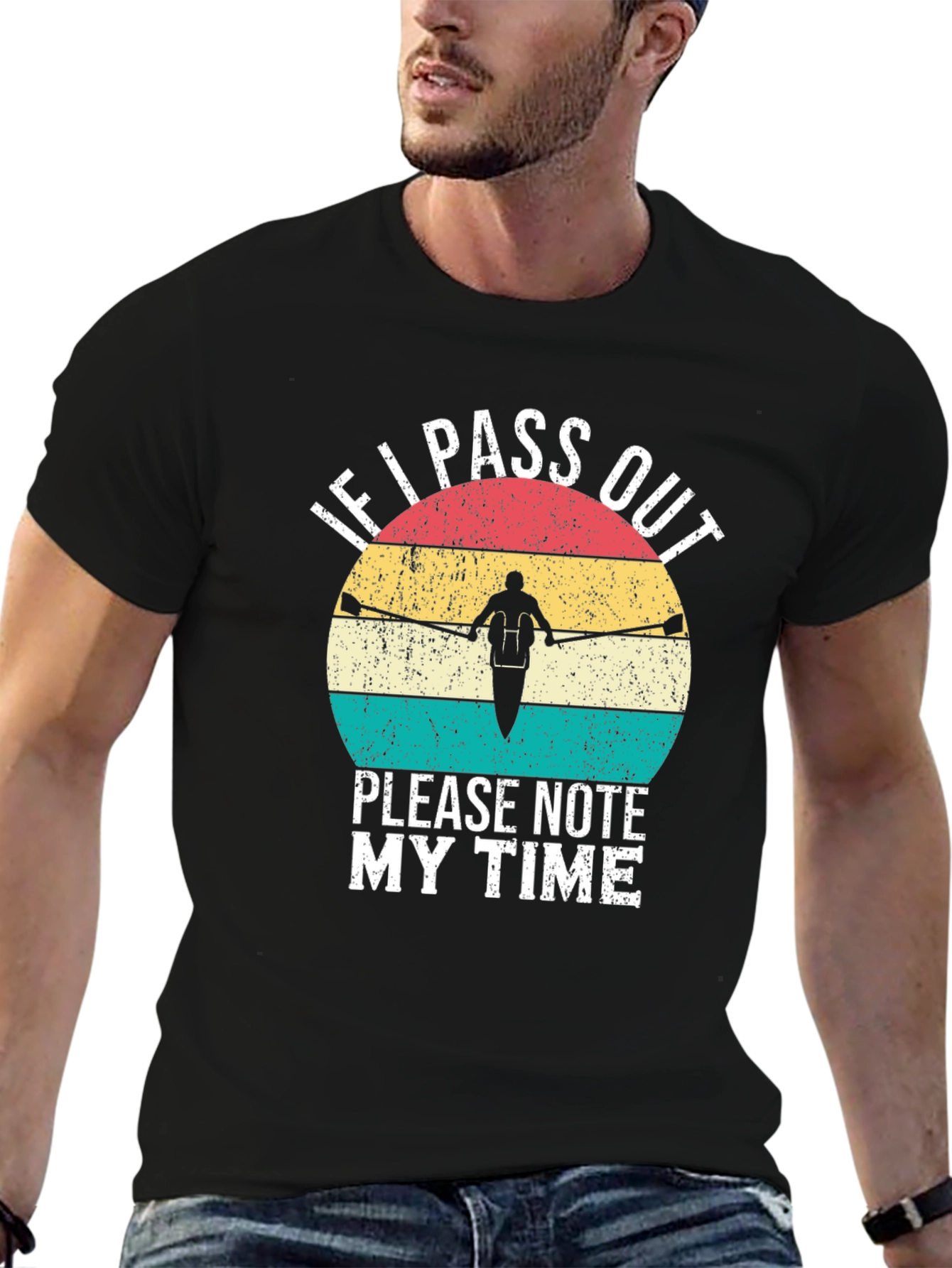Rowing T-Shirt - Funny Note My Time Design