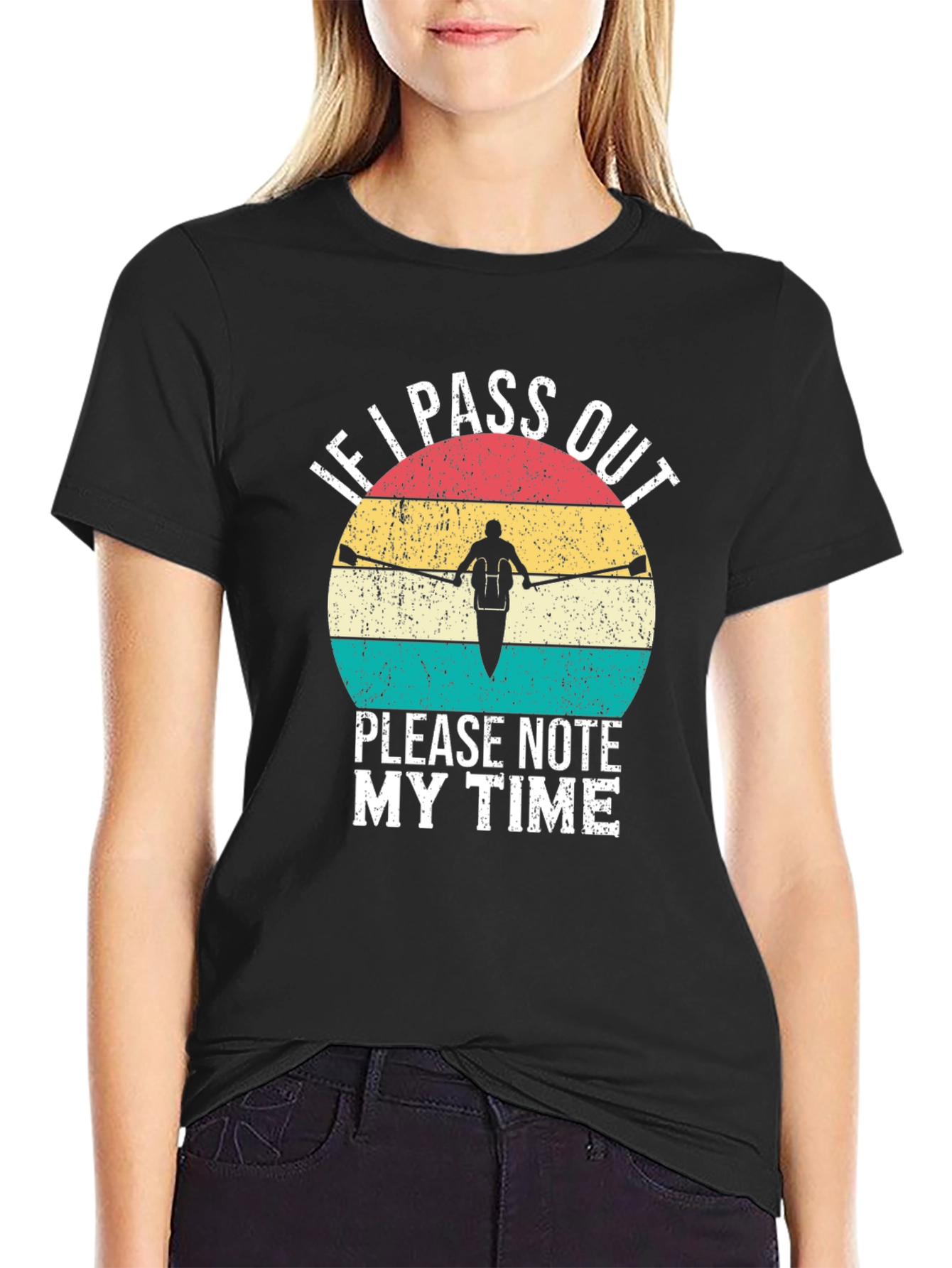 Rowing T-Shirt - Funny Note My Time Design