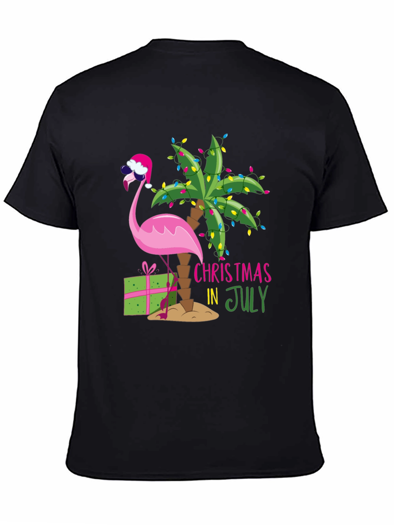 Christmas in July Flamingo T-Shirt