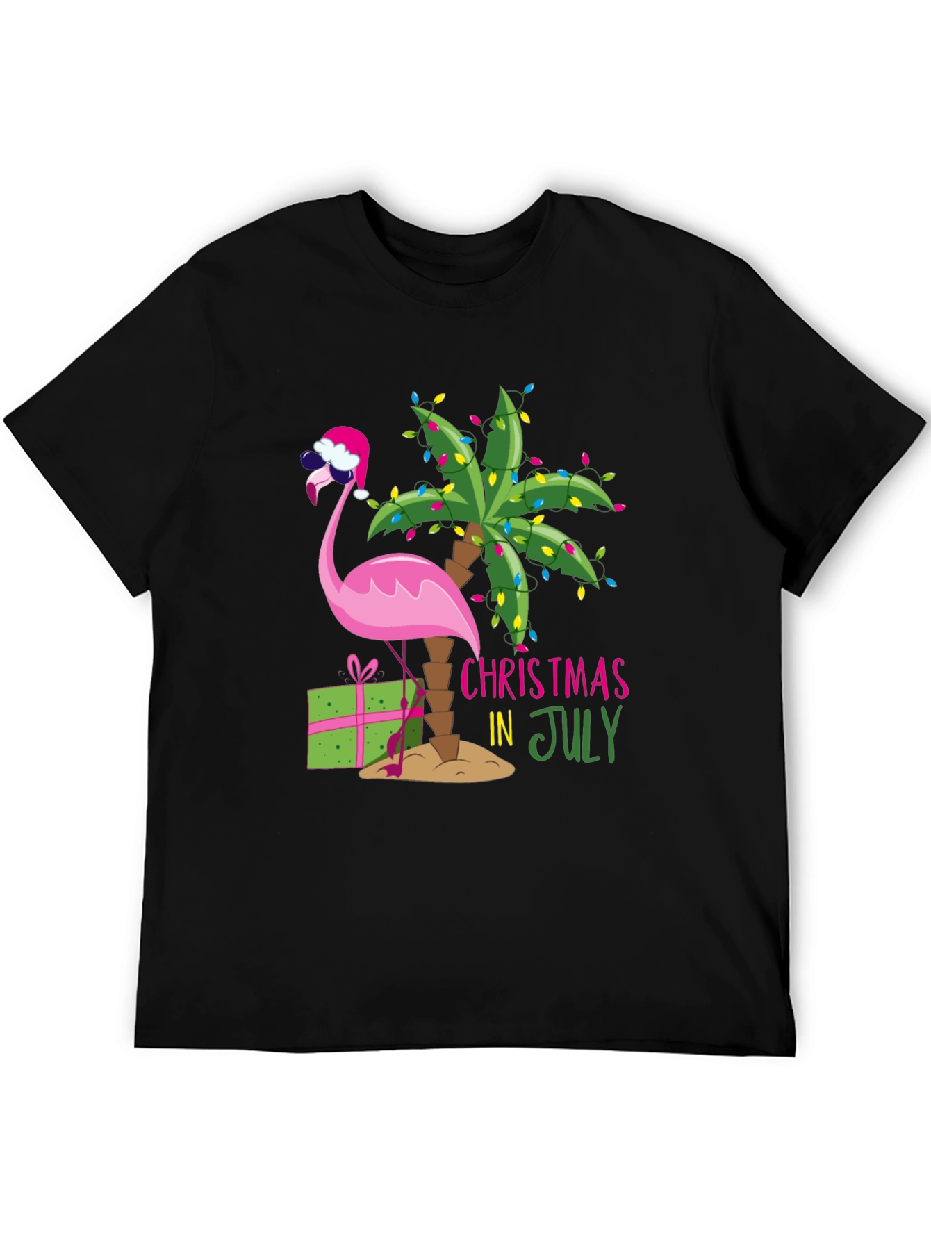 Christmas in July Flamingo T-Shirt