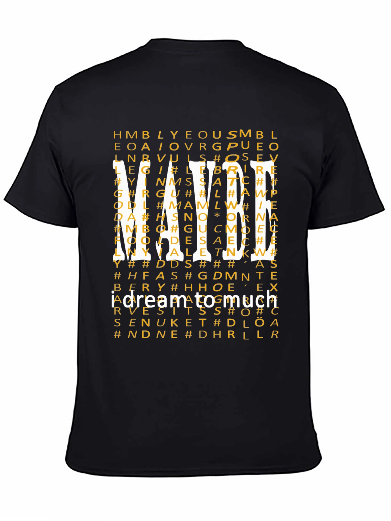 I Dream Too Much Graphic Print Tee - Black