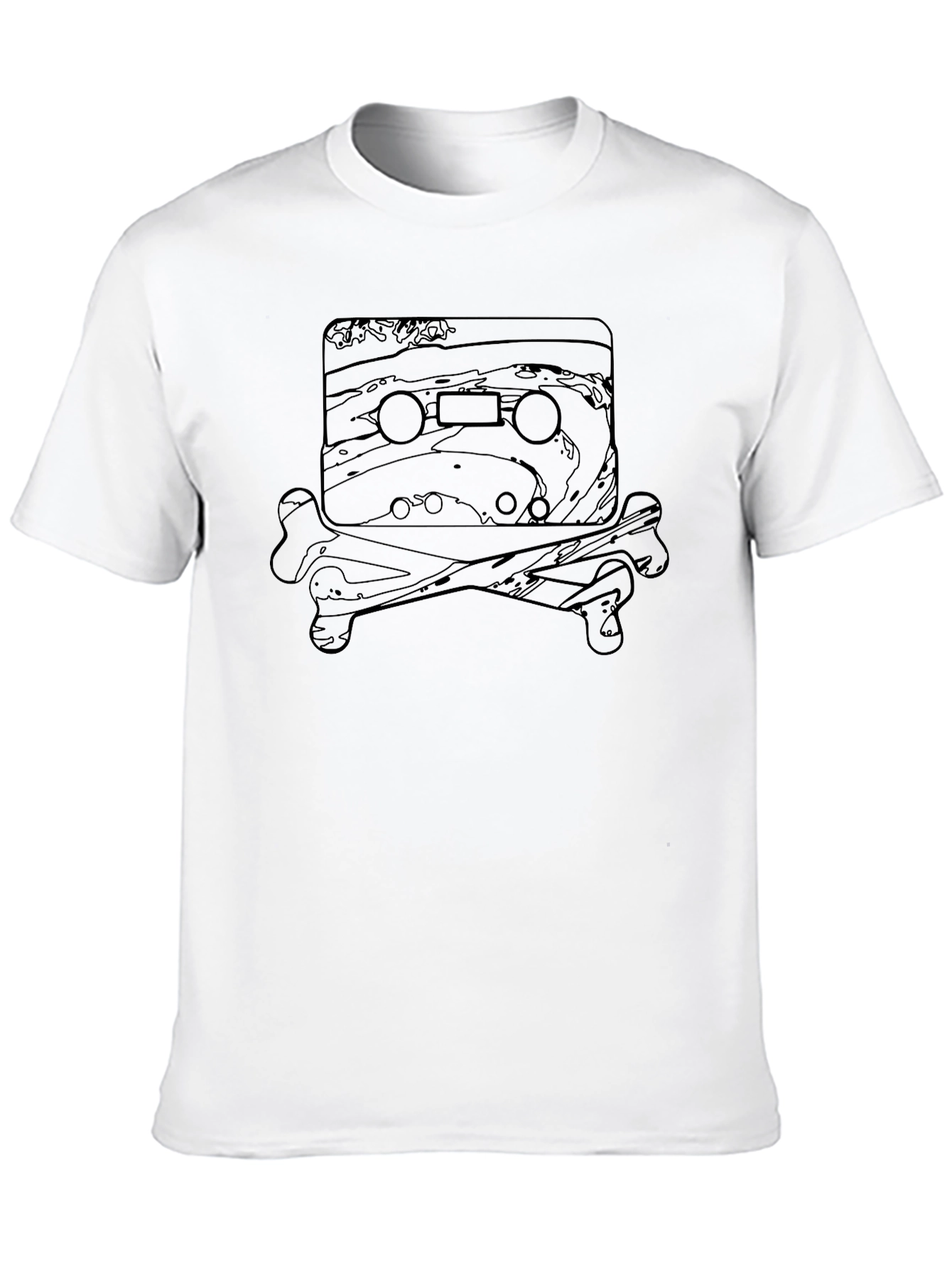 Cassette Tape Skull T-Shirt - Retro Music Lover Tee