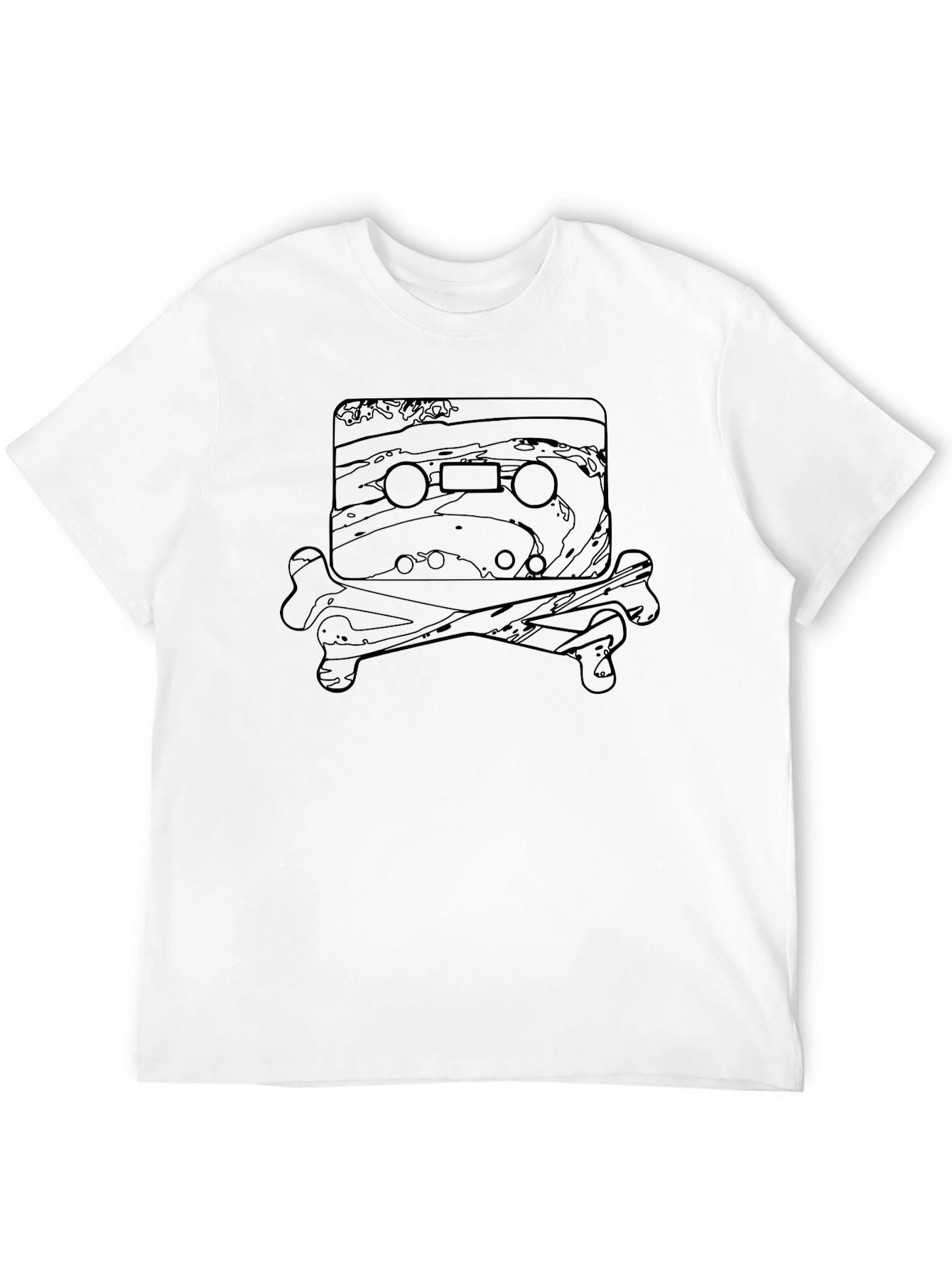 Cassette Tape Skull T-Shirt - Retro Music Lover Tee