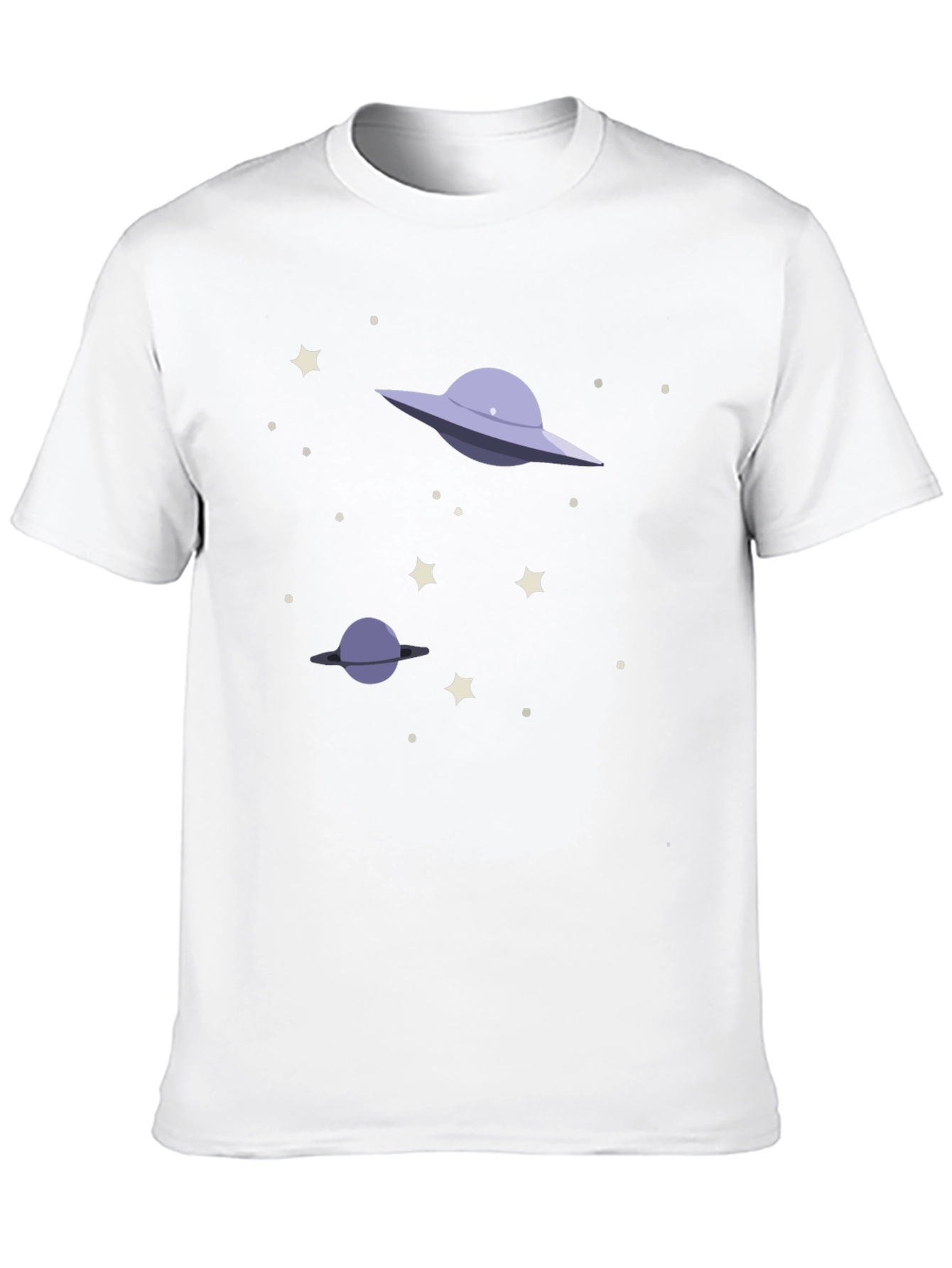 Space Galaxy UFO Graphic T-Shirt