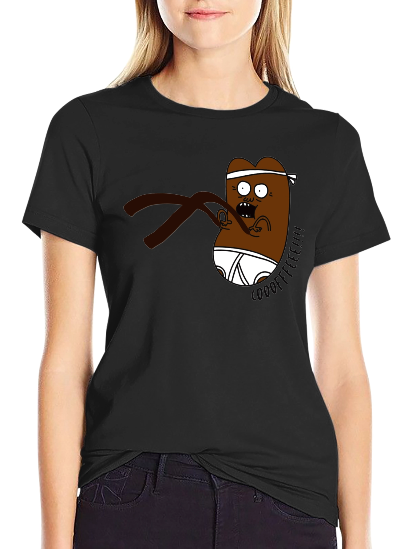 Cartoon Character Black T-Shirt