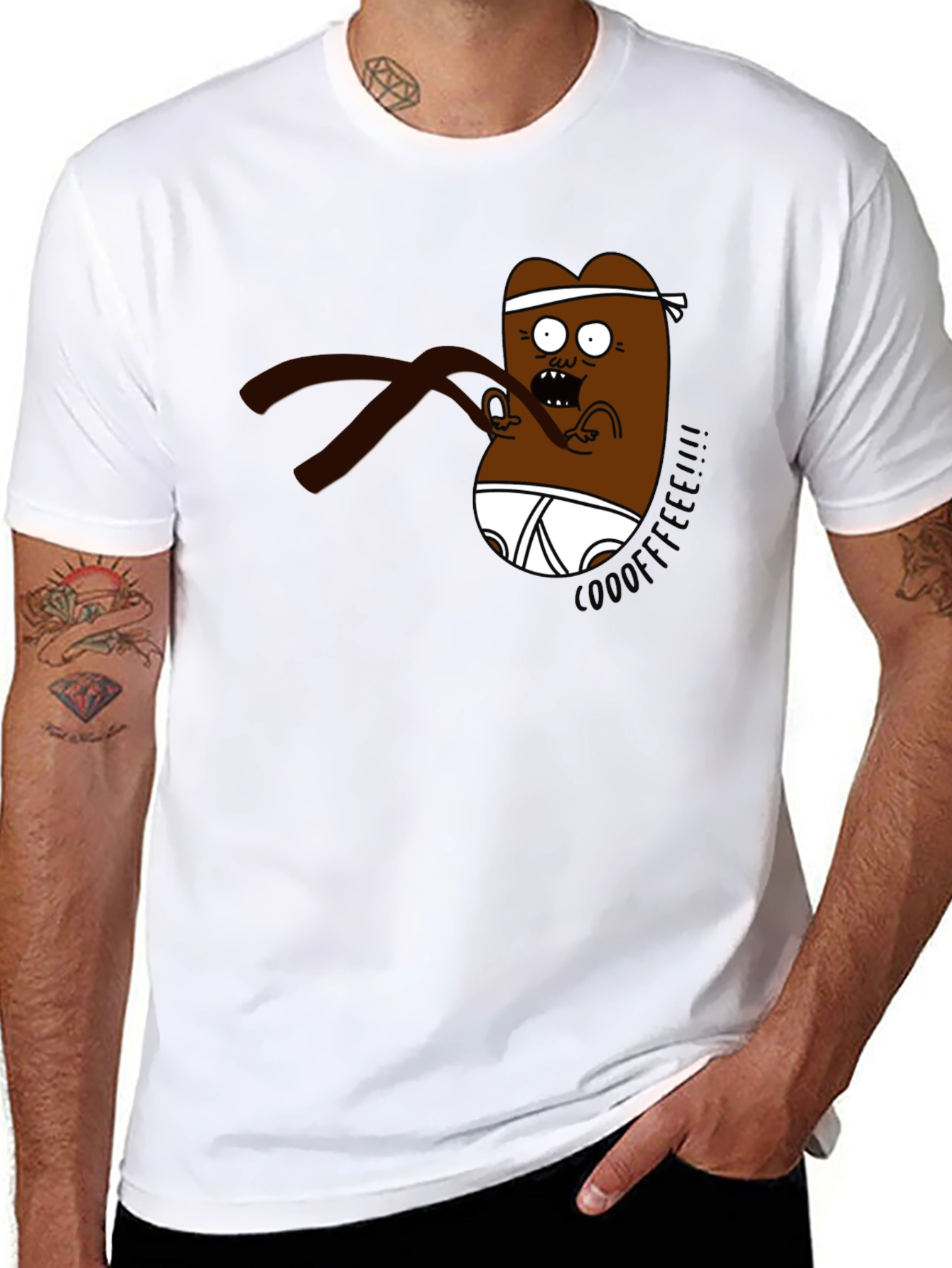 Cartoon Character Black T-Shirt