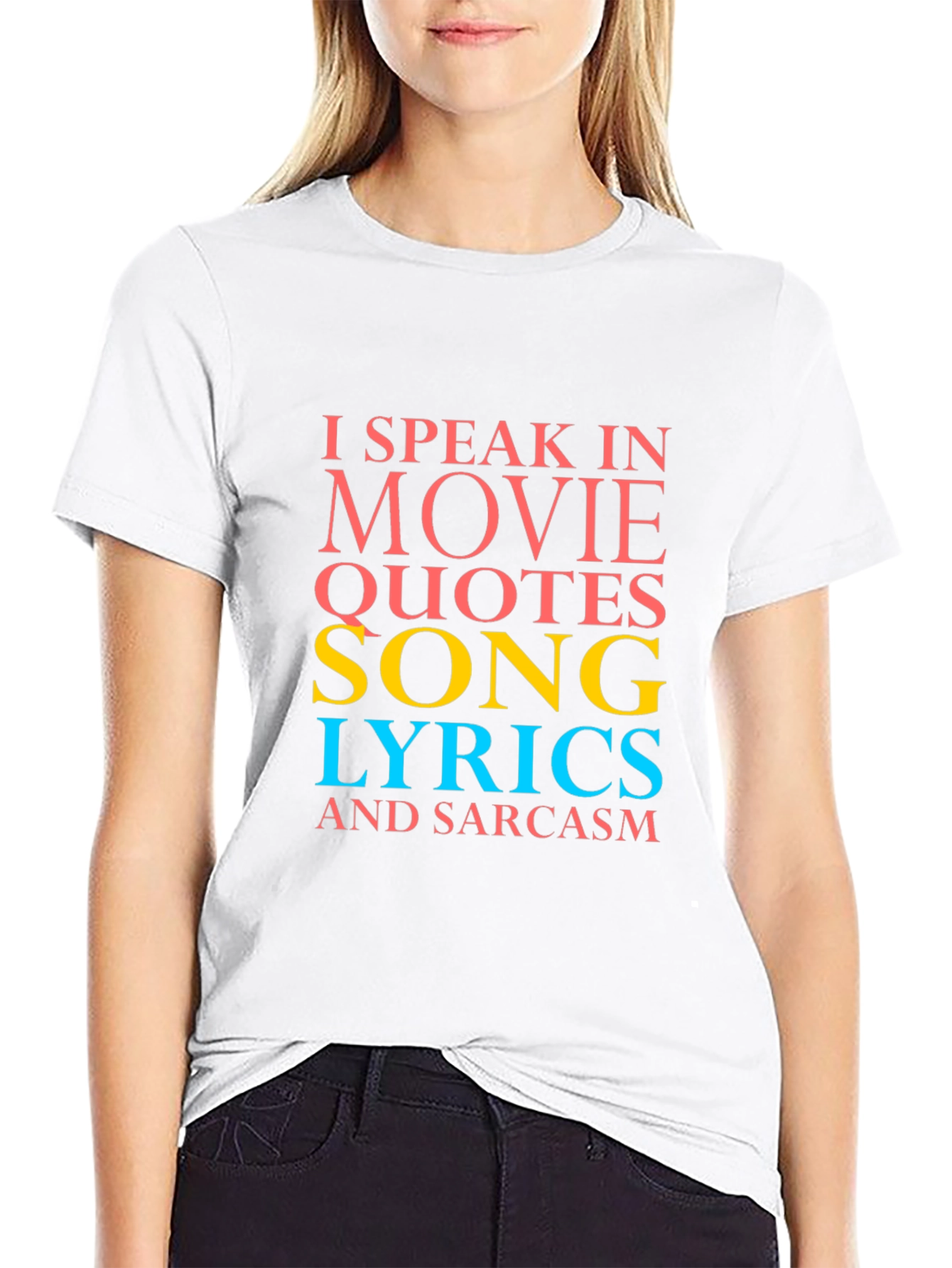Humorous I Speak In... Graphic Tee - Black
