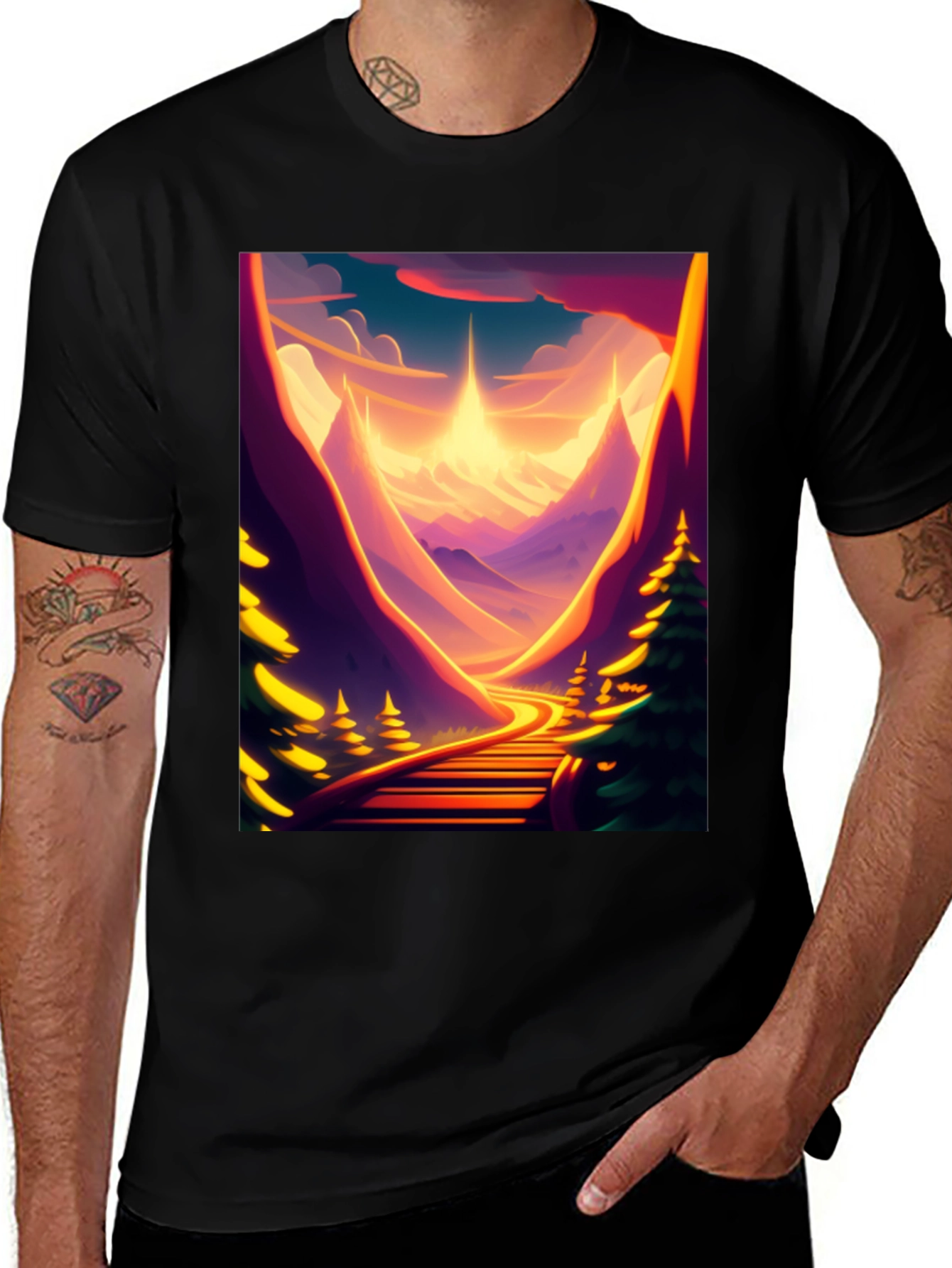 Sunset Mountain Road Graphic Tee