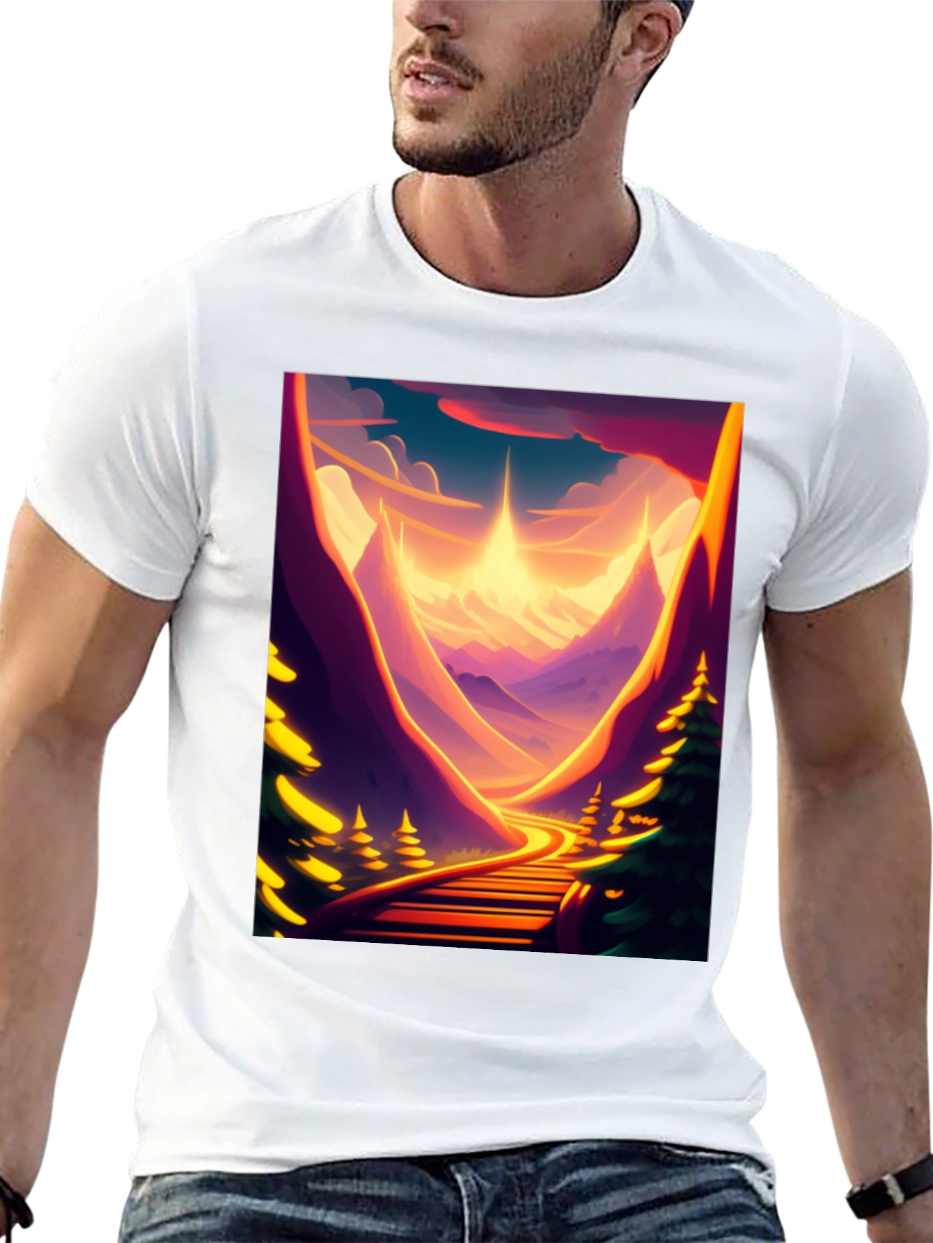 Sunset Mountain Road Graphic Tee