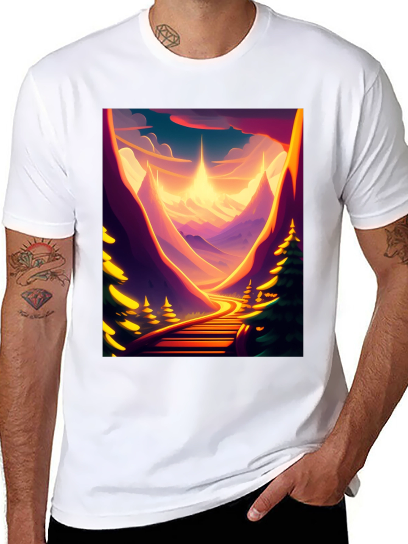 Sunset Mountain Road Graphic Tee