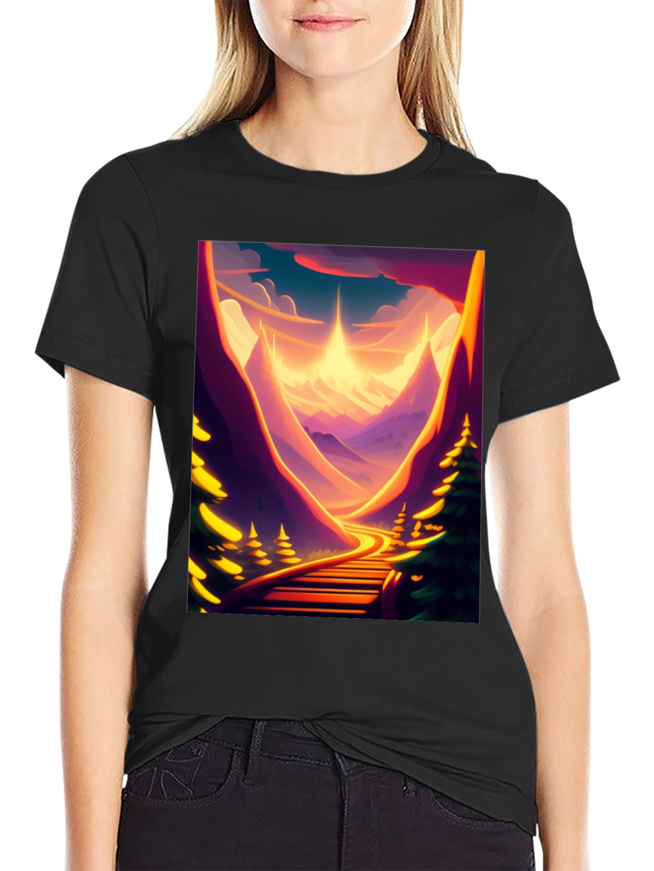 Sunset Mountain Road Graphic Tee