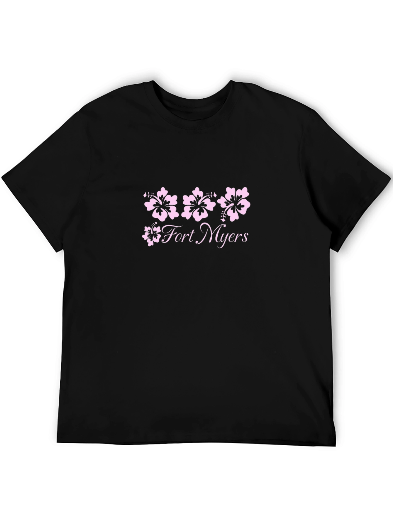 Fort Myers Floral Graphic Black T-Shirt