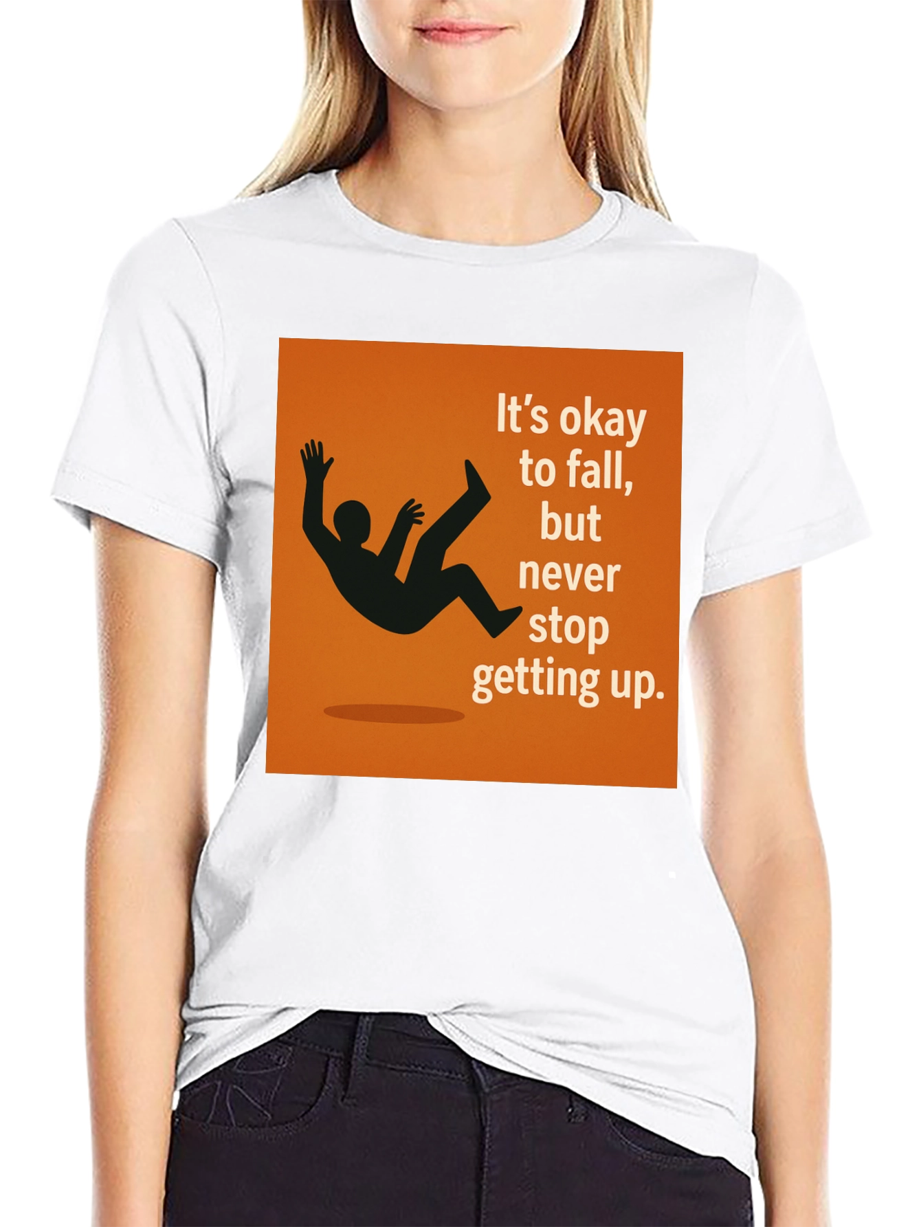 Motivational Its Okay to Fall Graphic Tee