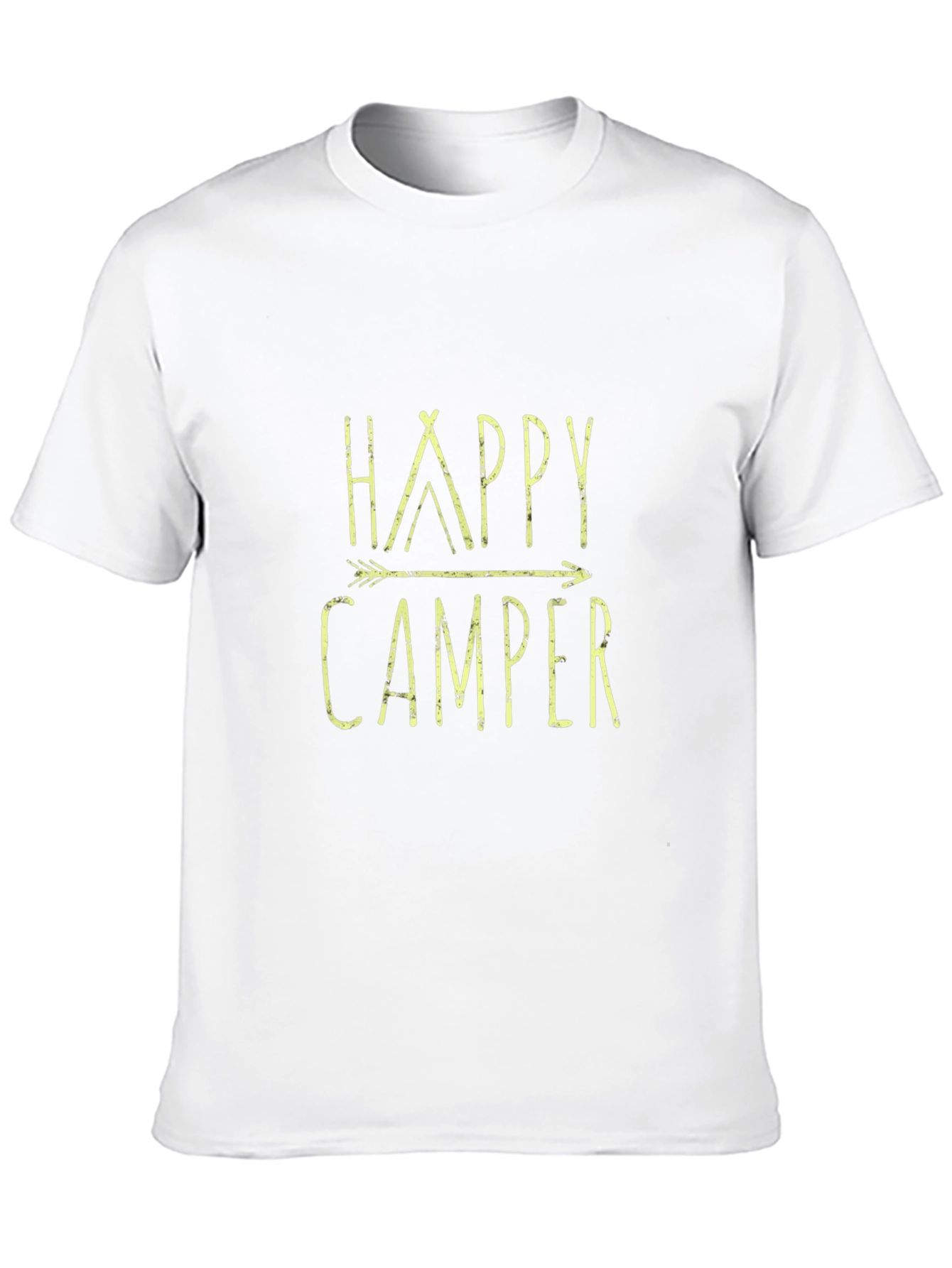 Happy Camper Graphic Tee - Black Casual T-Shirt
