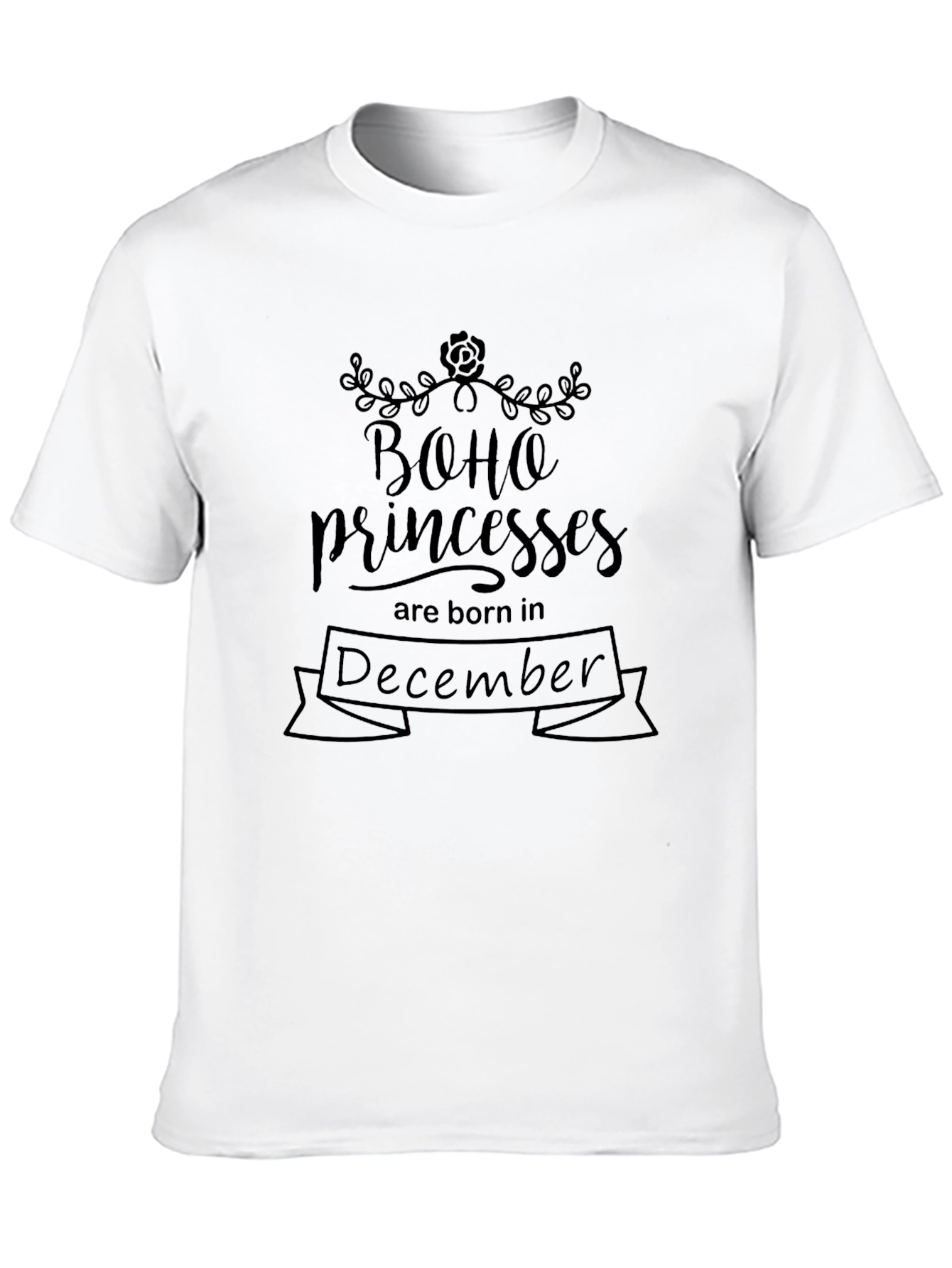 Boho Princess December Birthday T-Shirt