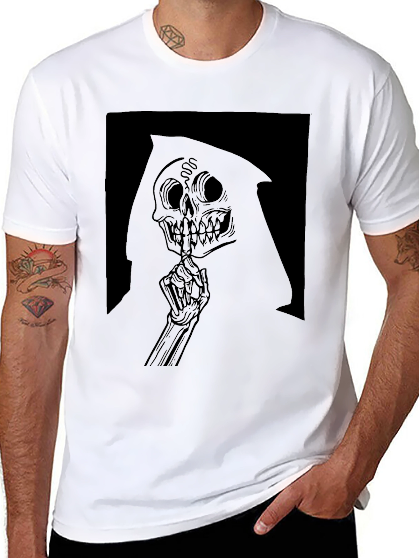 Grim Reaper Graphic Tee - Black T-Shirt