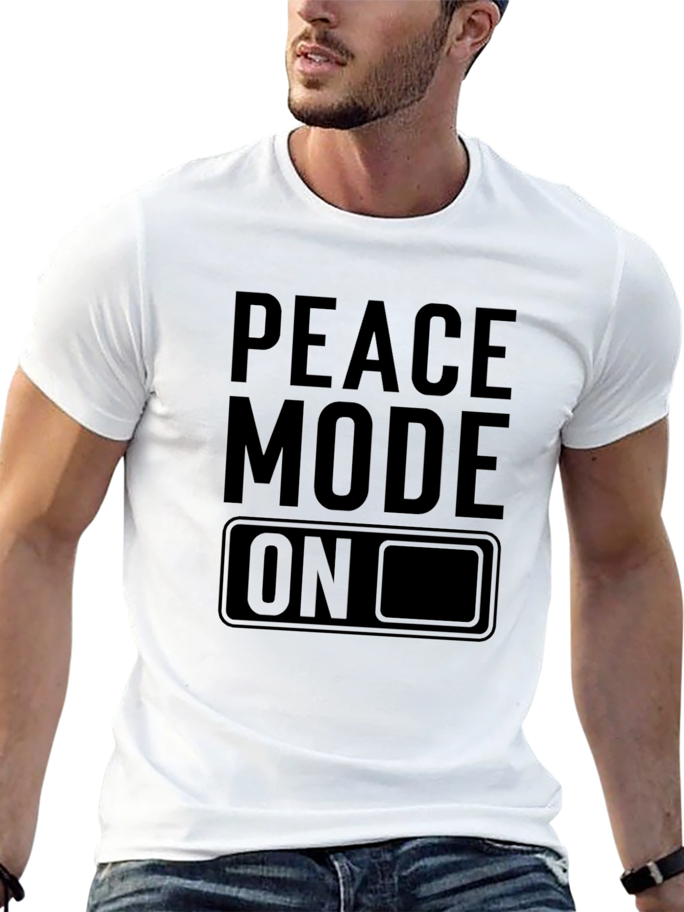 Peace Mode On Black Graphic Tee