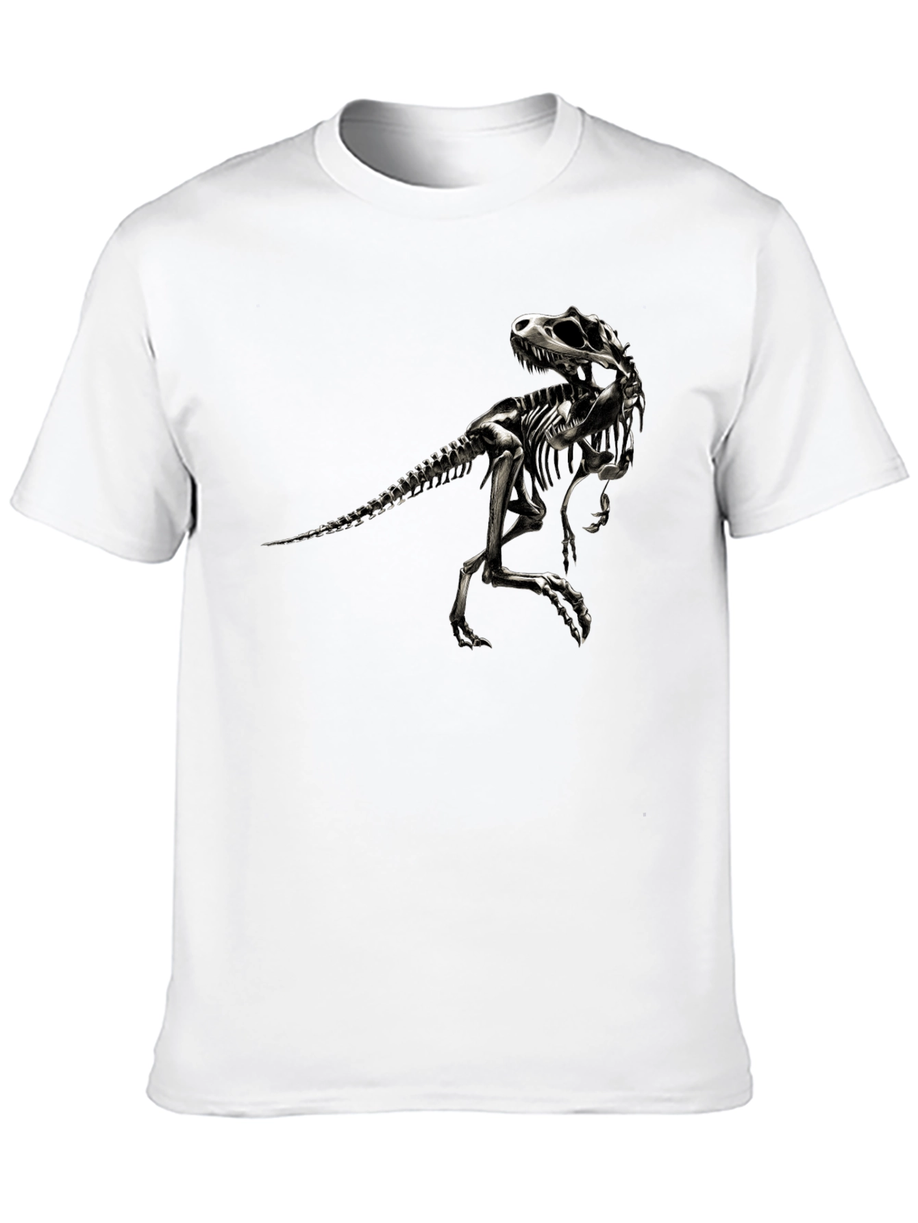 Dinosaur Skeleton Graphic Tee - Black T-Shirt