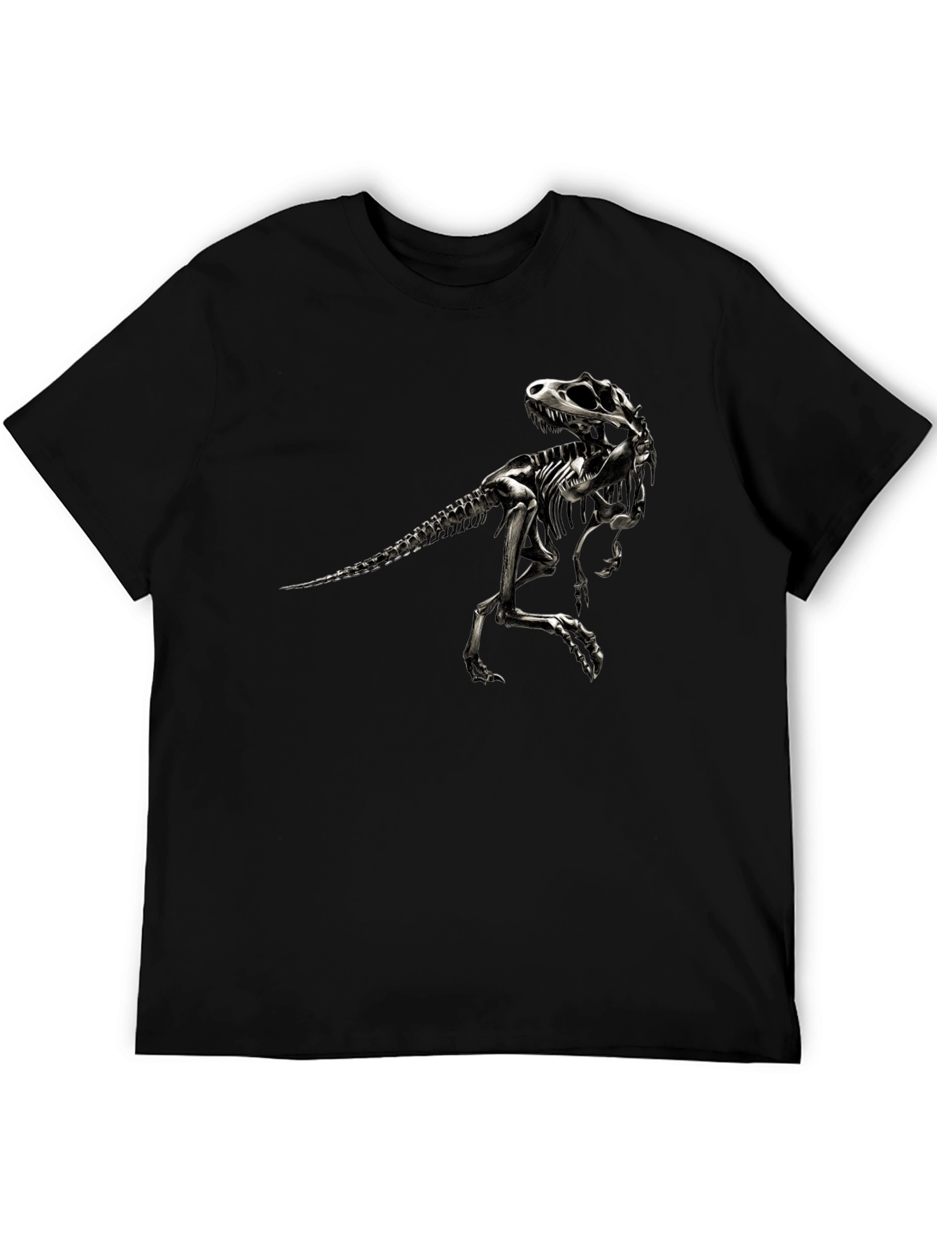 Dinosaur Skeleton Graphic Tee - Black T-Shirt