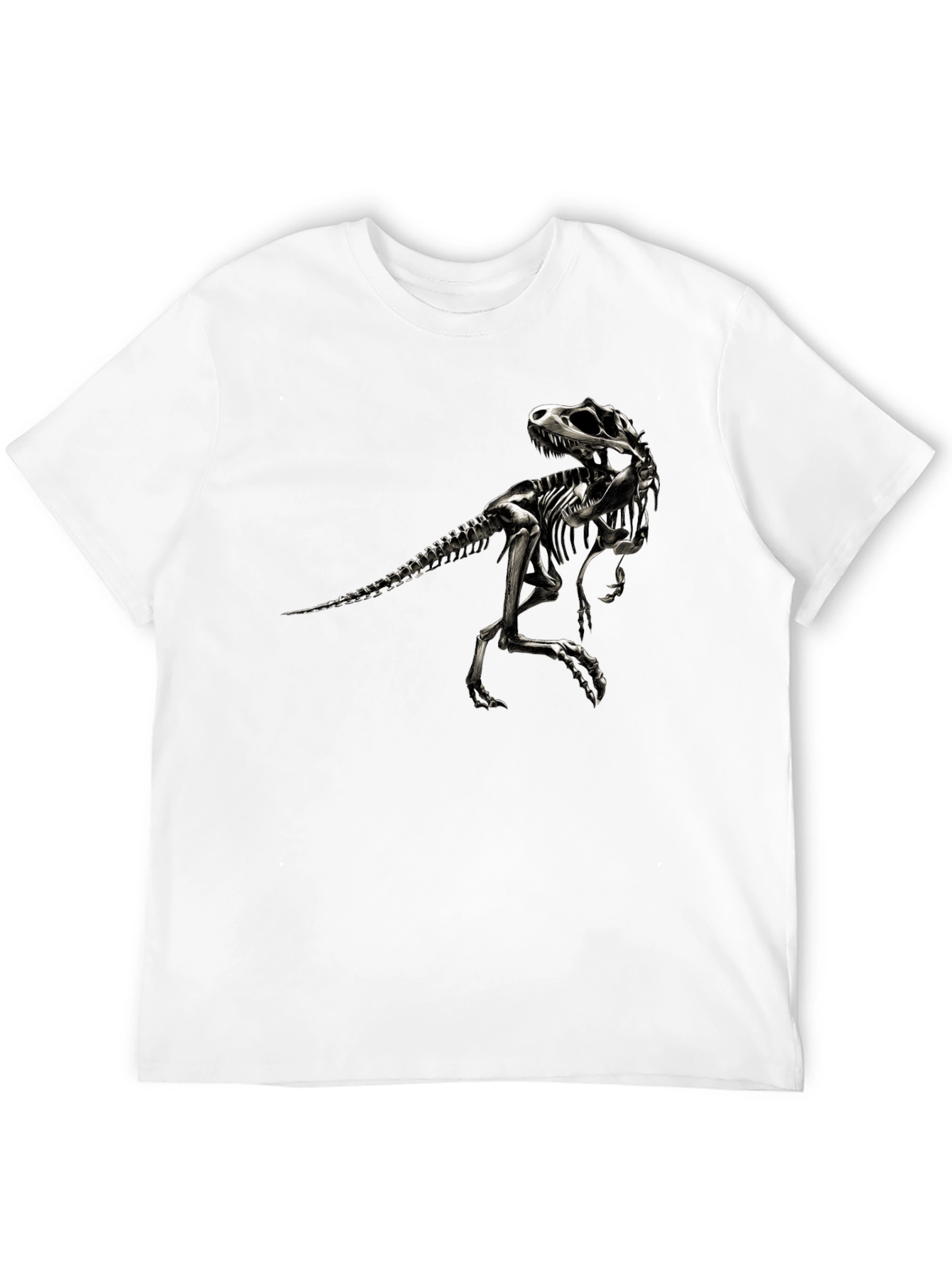 Dinosaur Skeleton Graphic Tee - Black T-Shirt