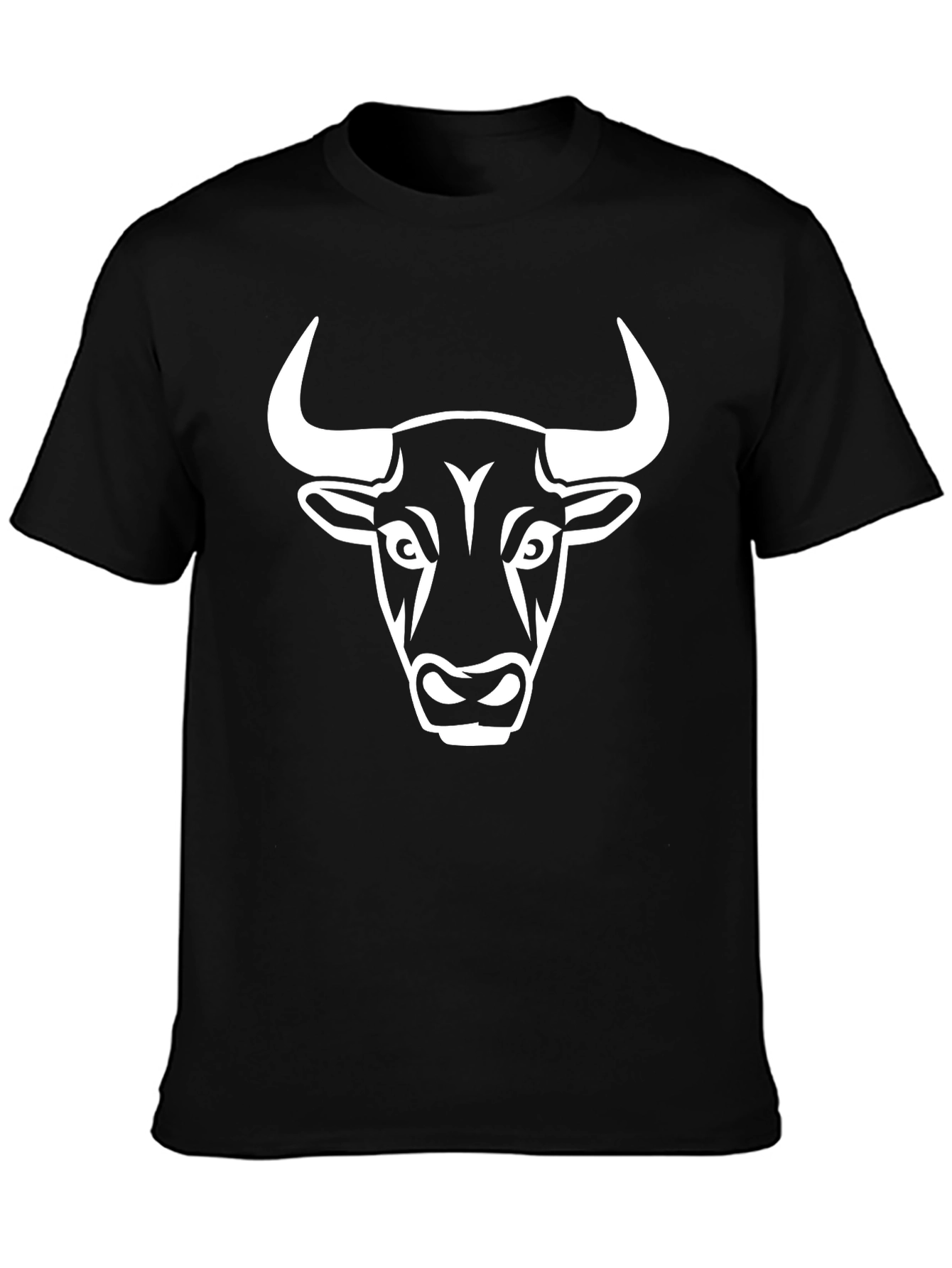 Bull Graphic Tee - Black Cotton T-Shirt