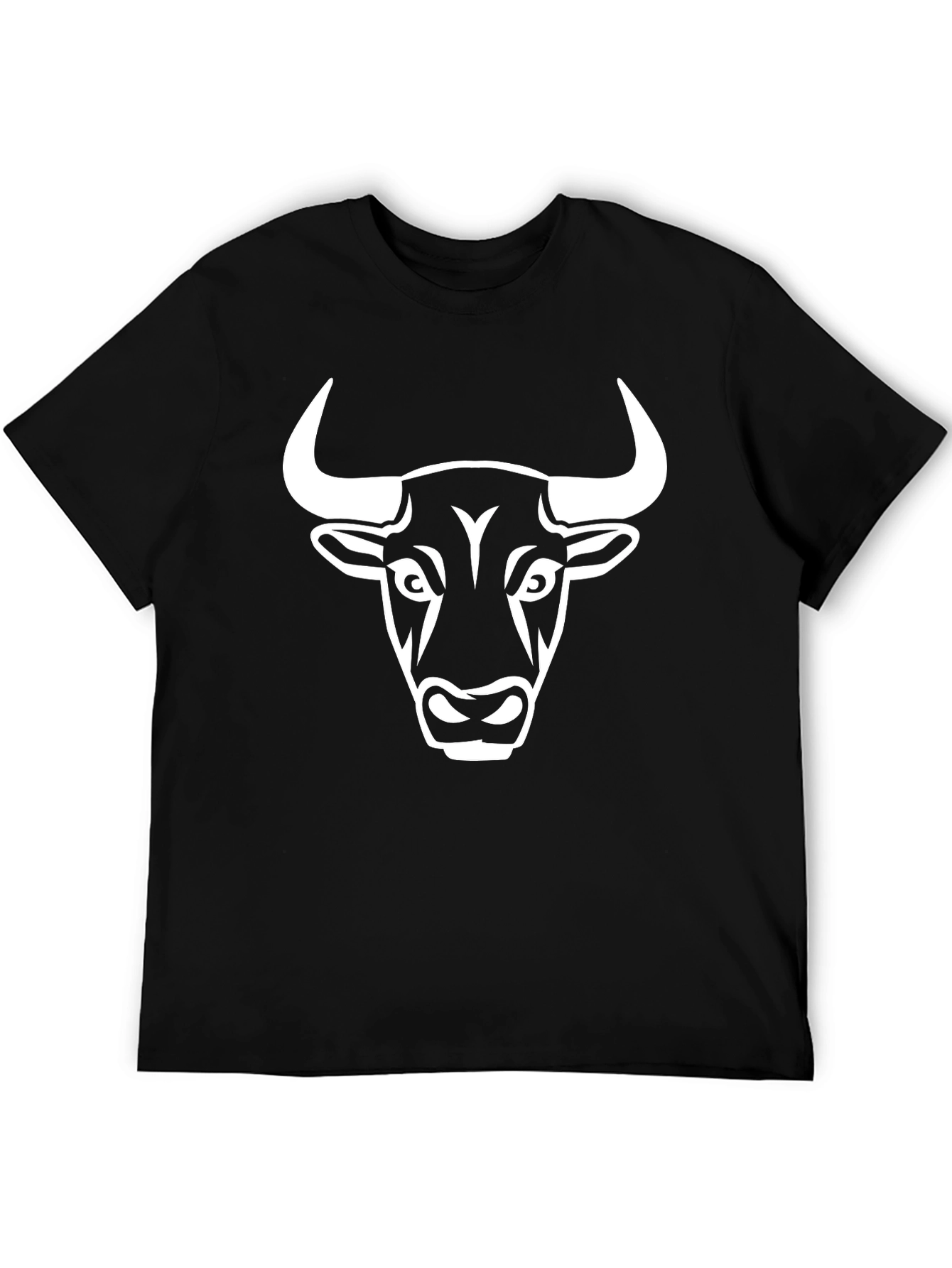 Bull Graphic Tee - Black Cotton T-Shirt