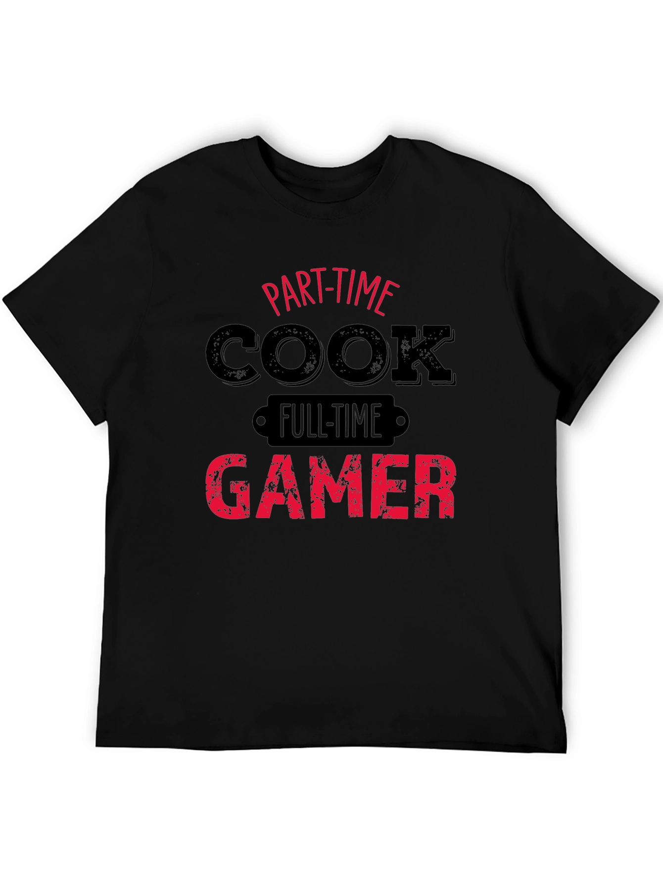 Part-Time Cook Full-Time Gamer Black T-Shirt