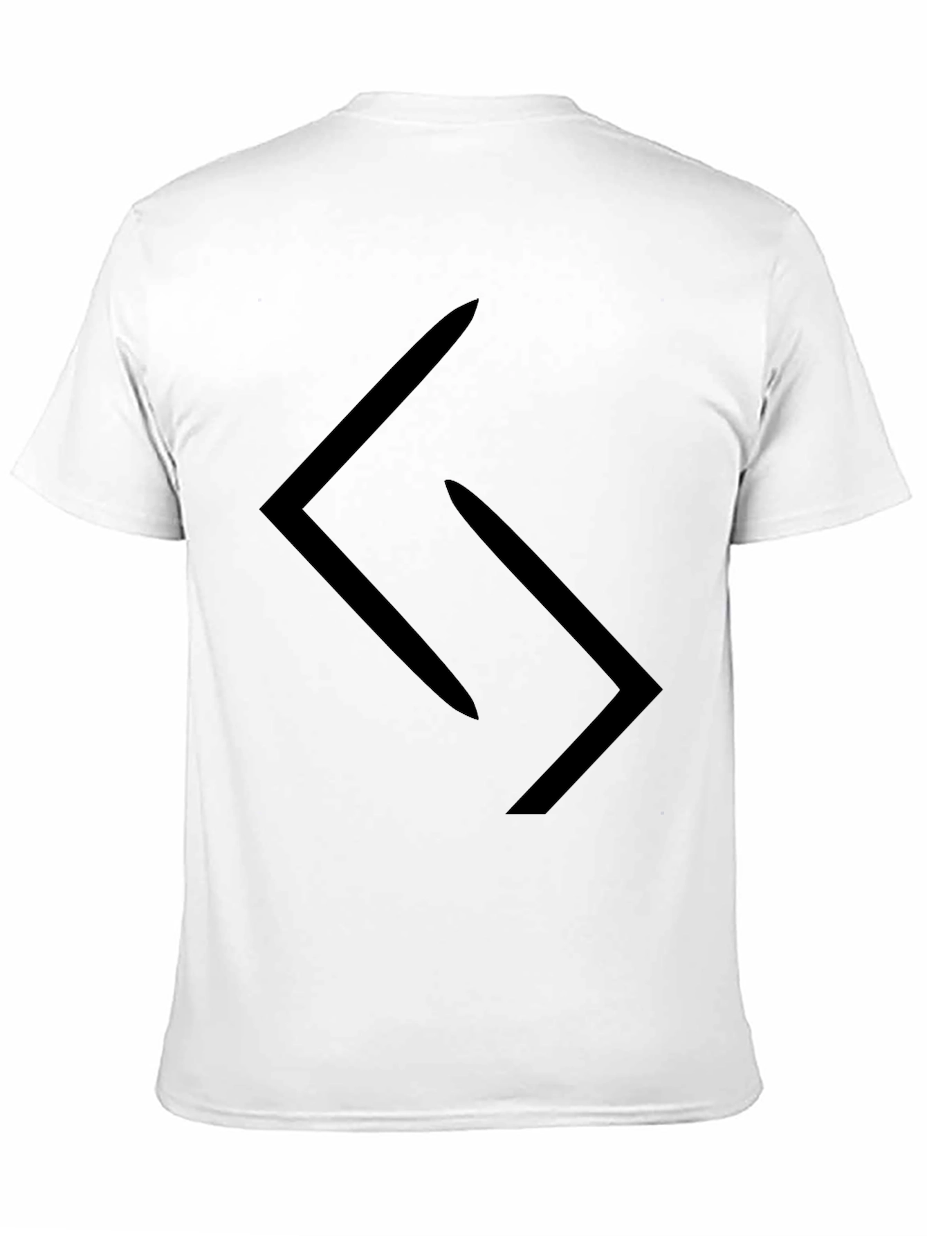 Minimalist Black T-Shirt with Abstract Graphic Design