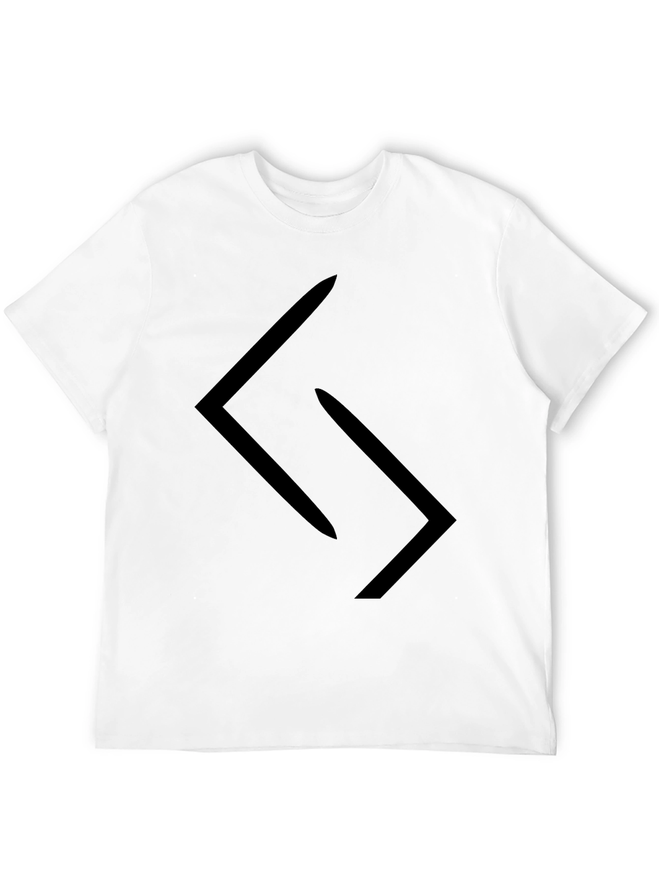 Minimalist Black T-Shirt with Abstract Graphic Design