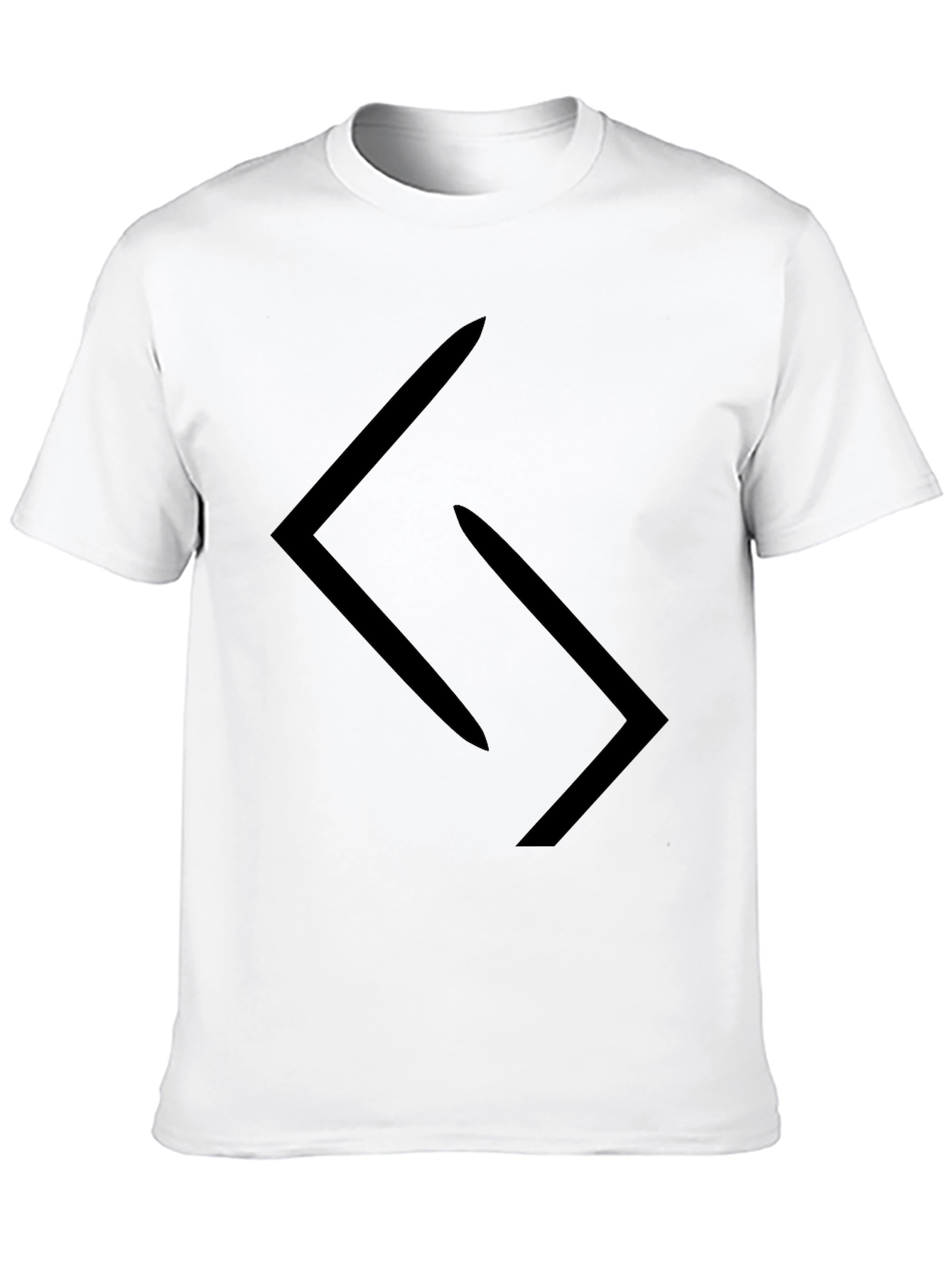Minimalist Black T-Shirt with Abstract Graphic Design